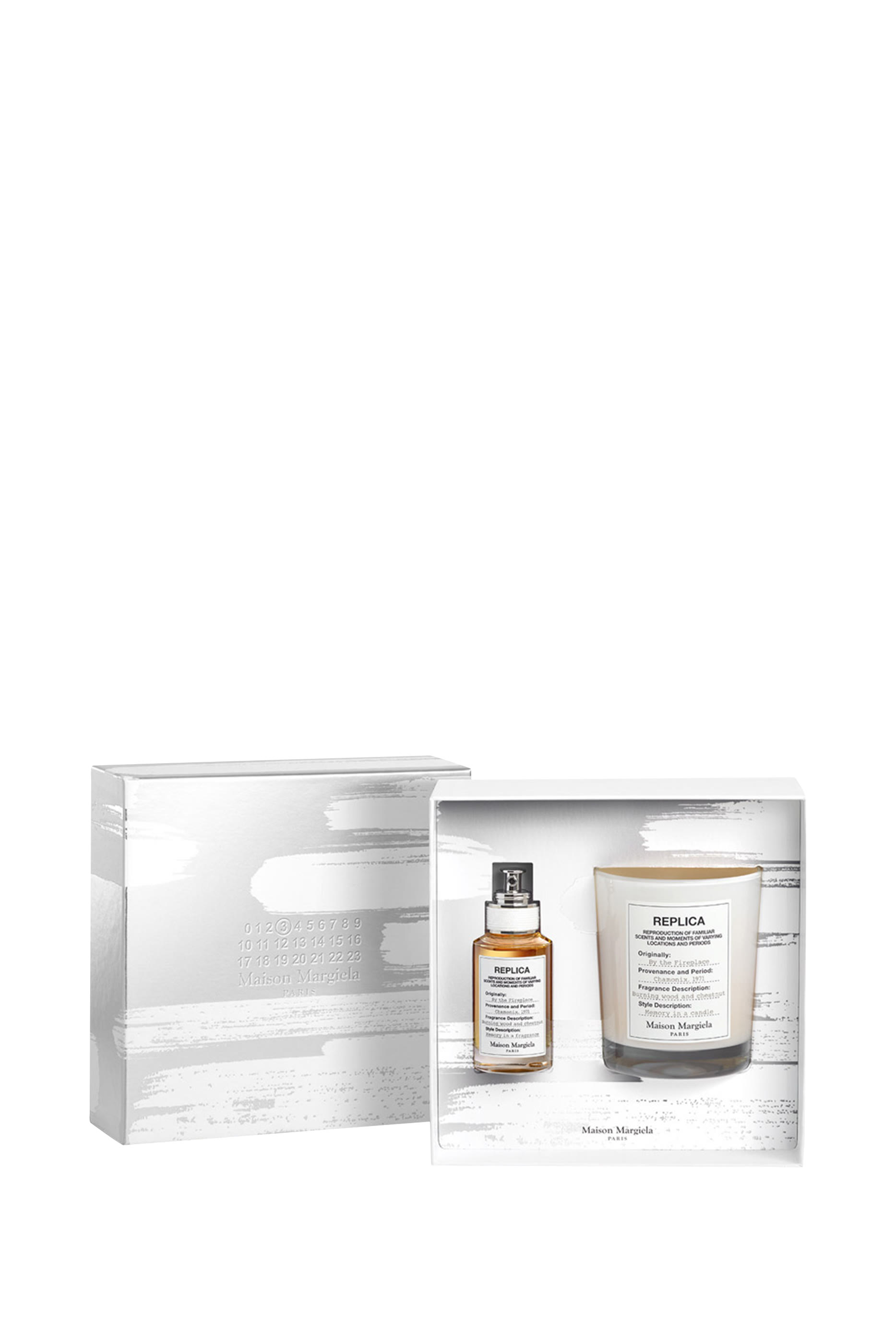 مجموعة هدايا أو دو تواليت وشمعة مارجيلا ريبليكا باي ذا فاير بليس