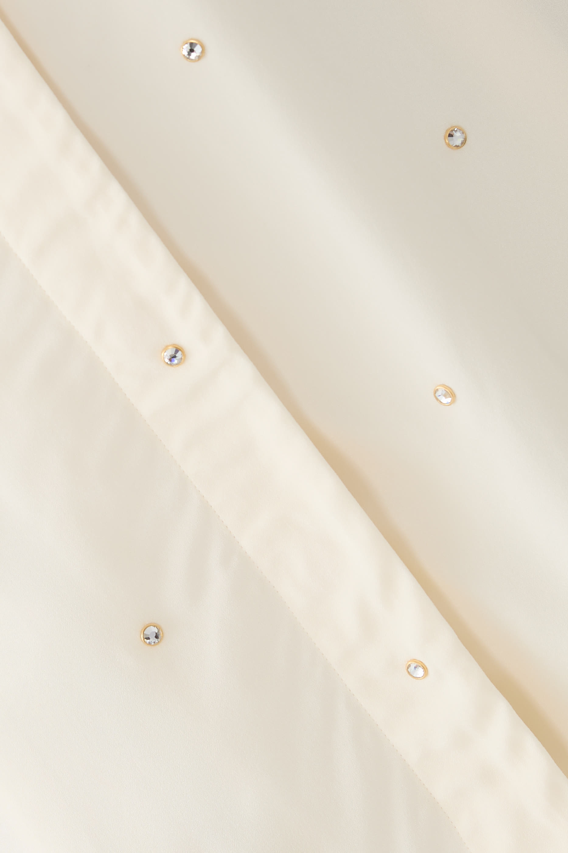 قميص بقصة فضفاضة مطرز بكريستال خالي من الرصاص