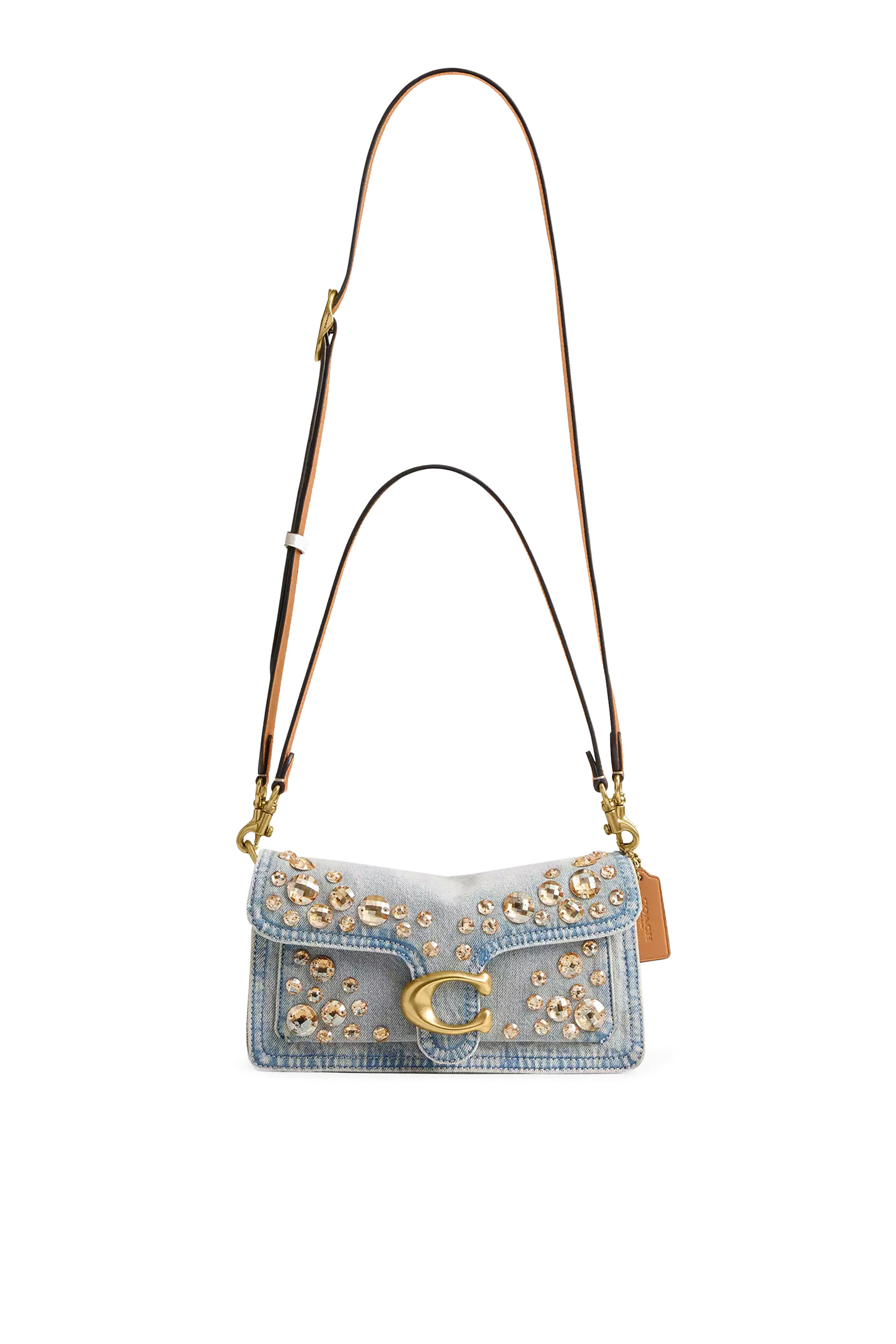 حقيبة كتف تابي 26 مرصعة بكريستال دنيم