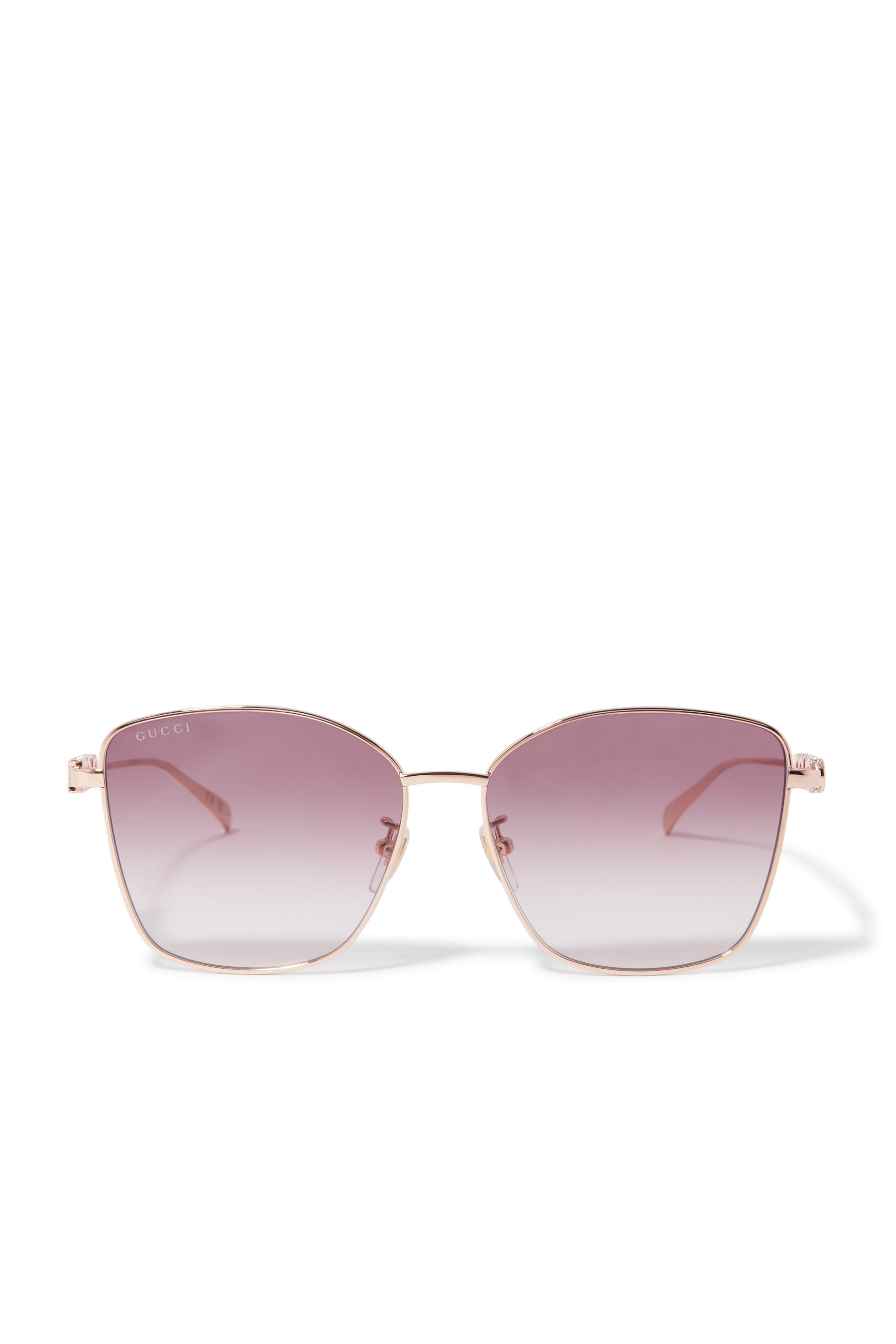 نظارة شمسية بتصميم فراشة بجسر أنف منخفض