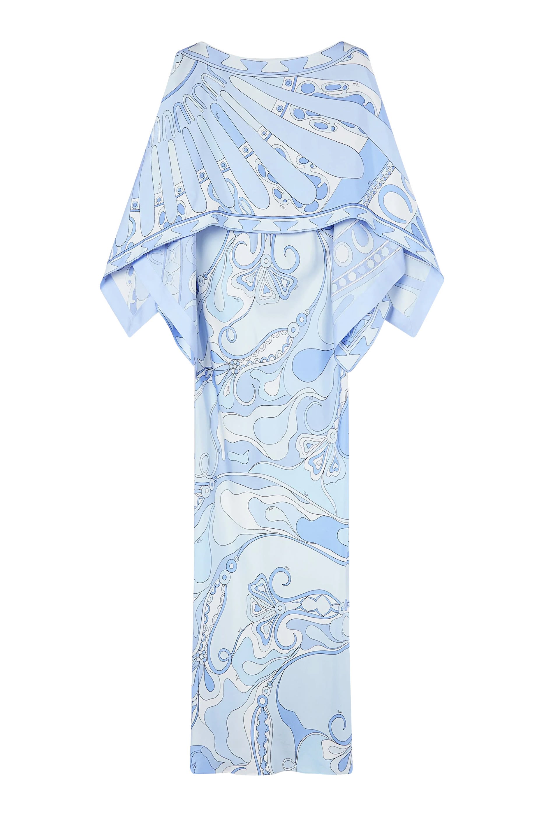 فستان بطبعة اوركيديه وسوليل بكاب