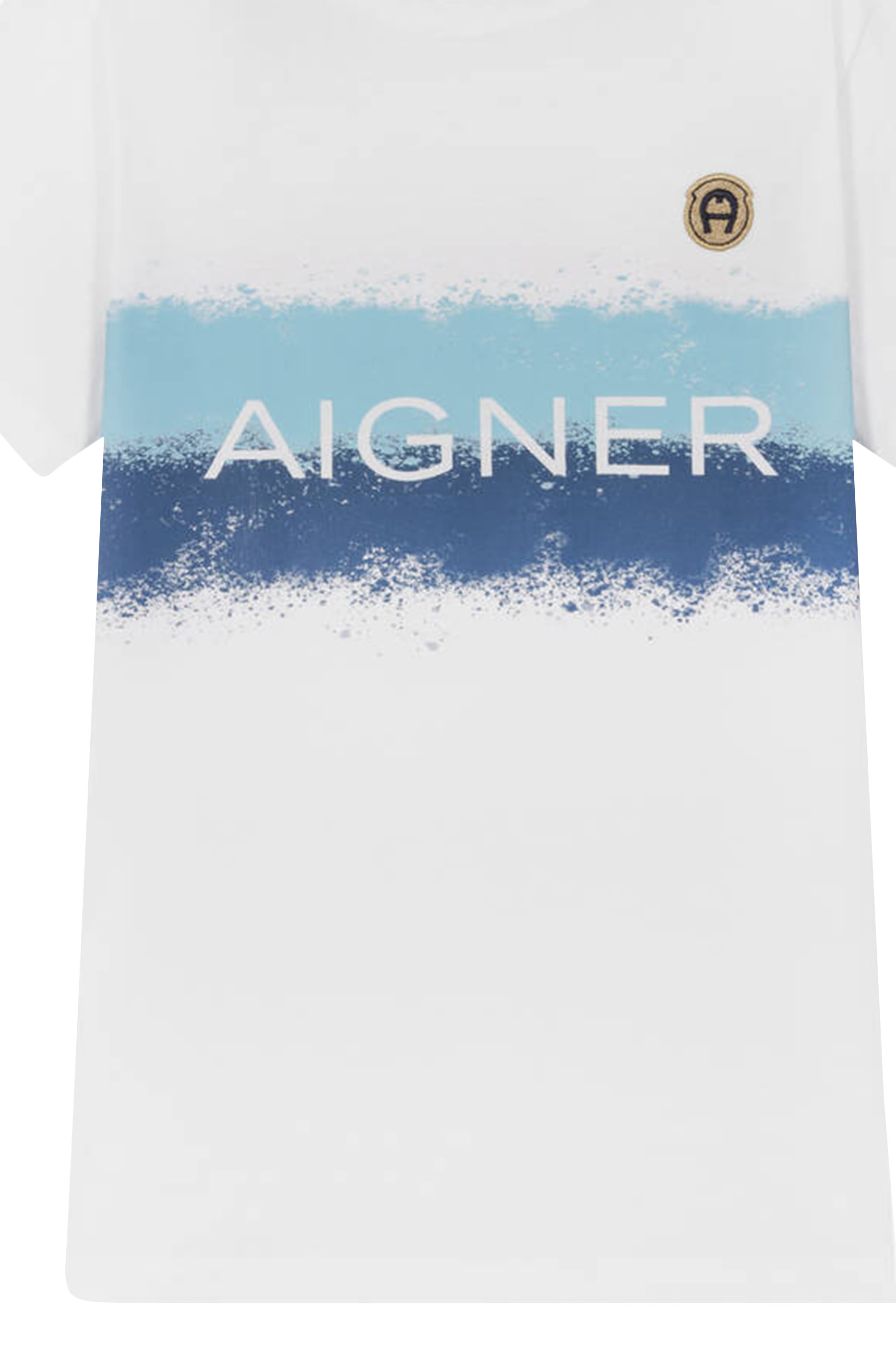 تيشيرت مخطط بشعار الماركة