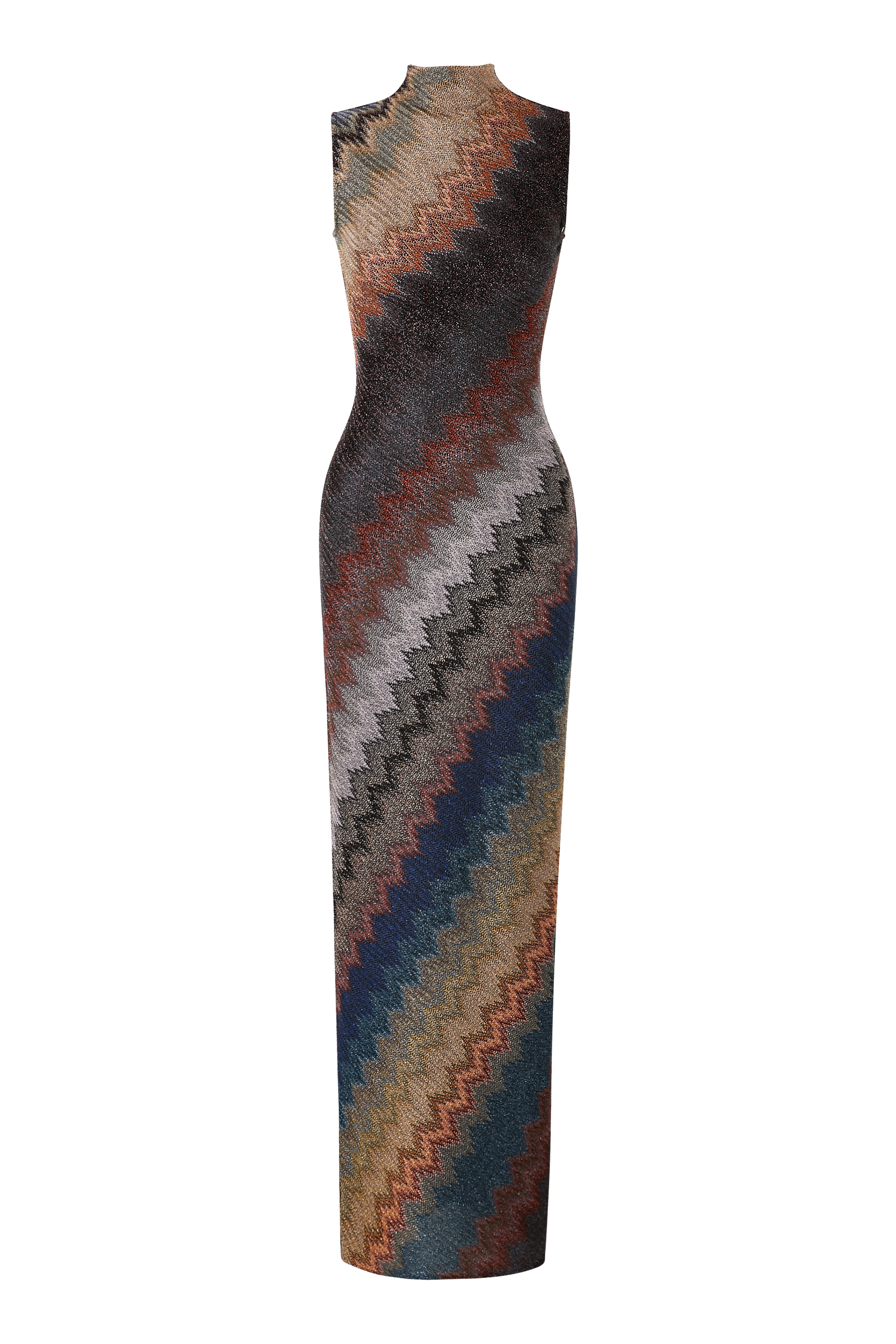 فستان طوبل بنقشة جلد تمساح راشيل لامع