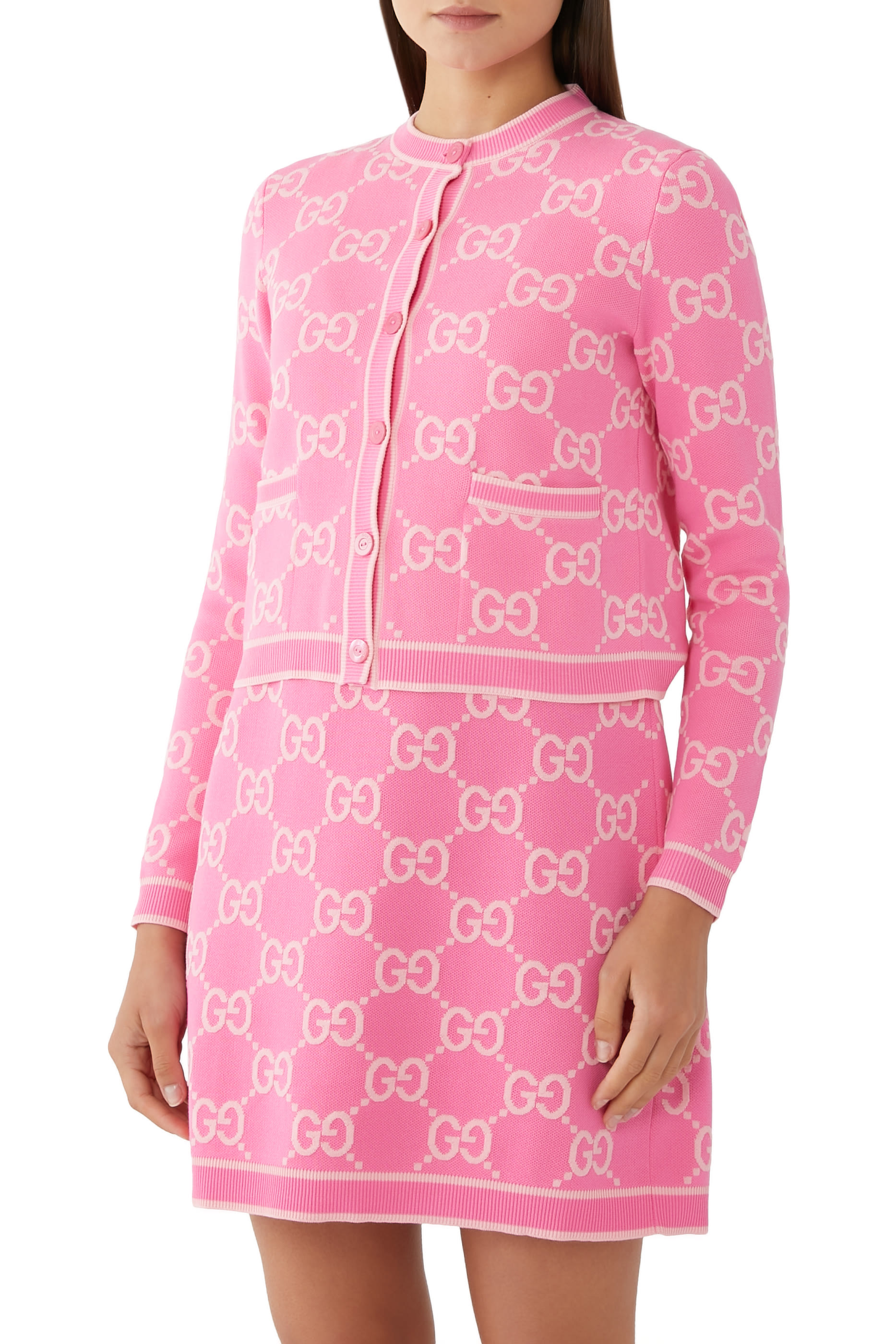 كارديجان بنقشة حرفي شعار الماركة قطن جاكار