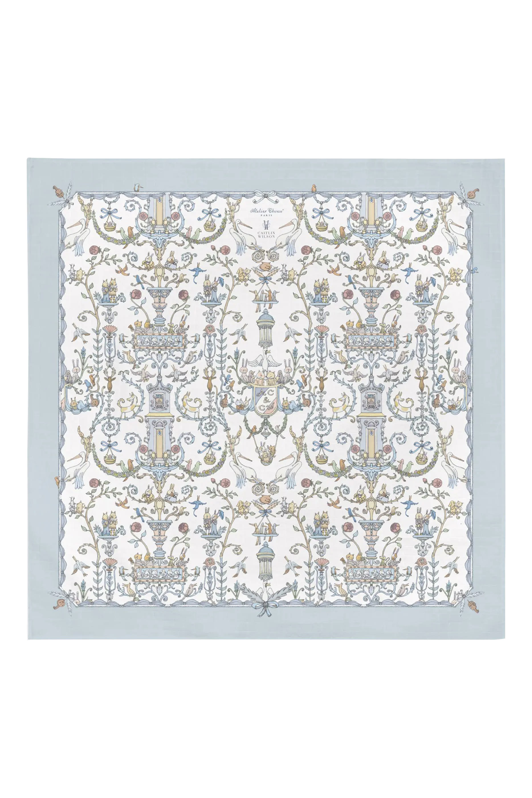 طقم وشاح كاريه ومريلة ساتان للأطفال