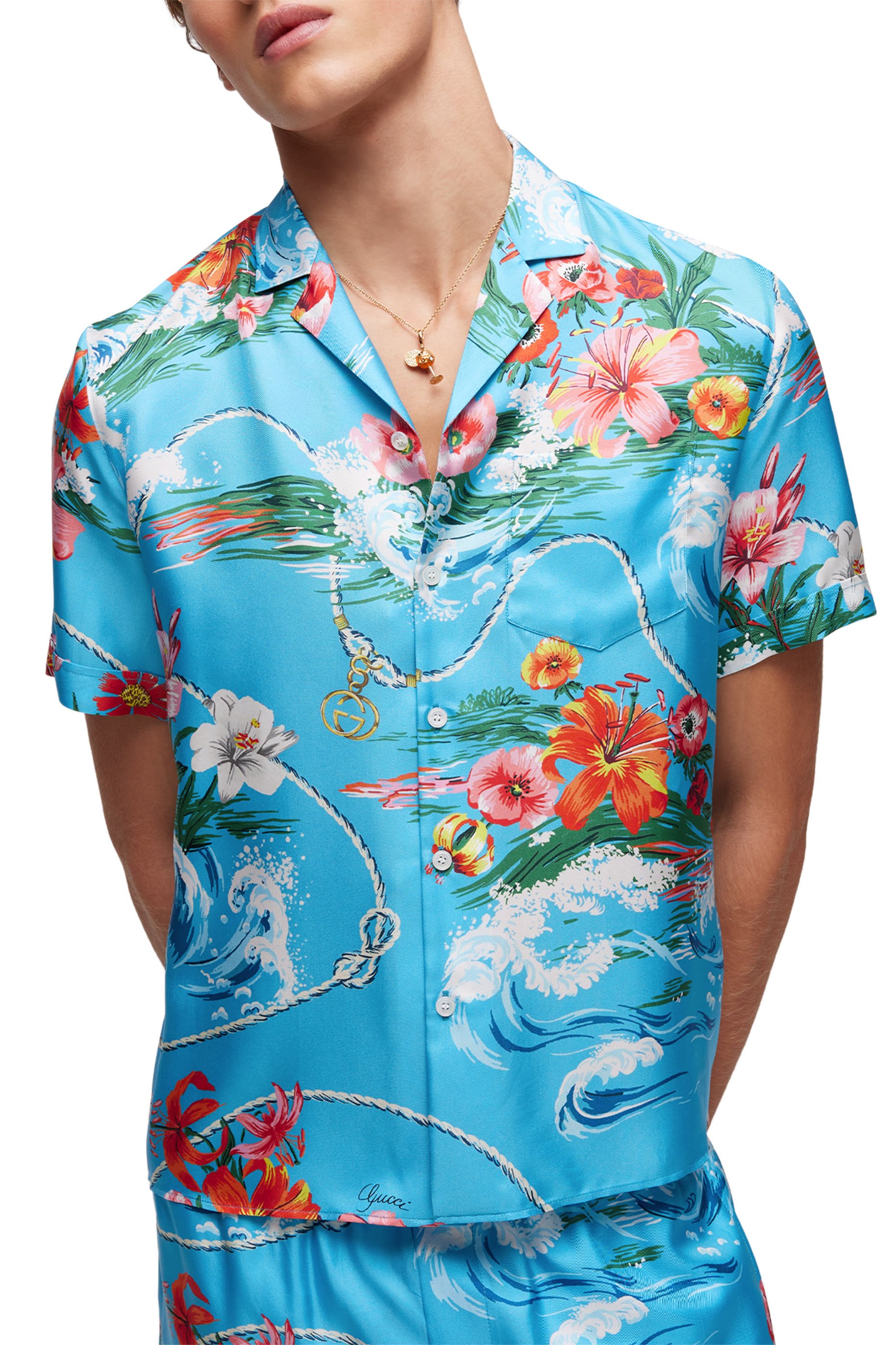 قميص بطبعة أزهار بالكامل