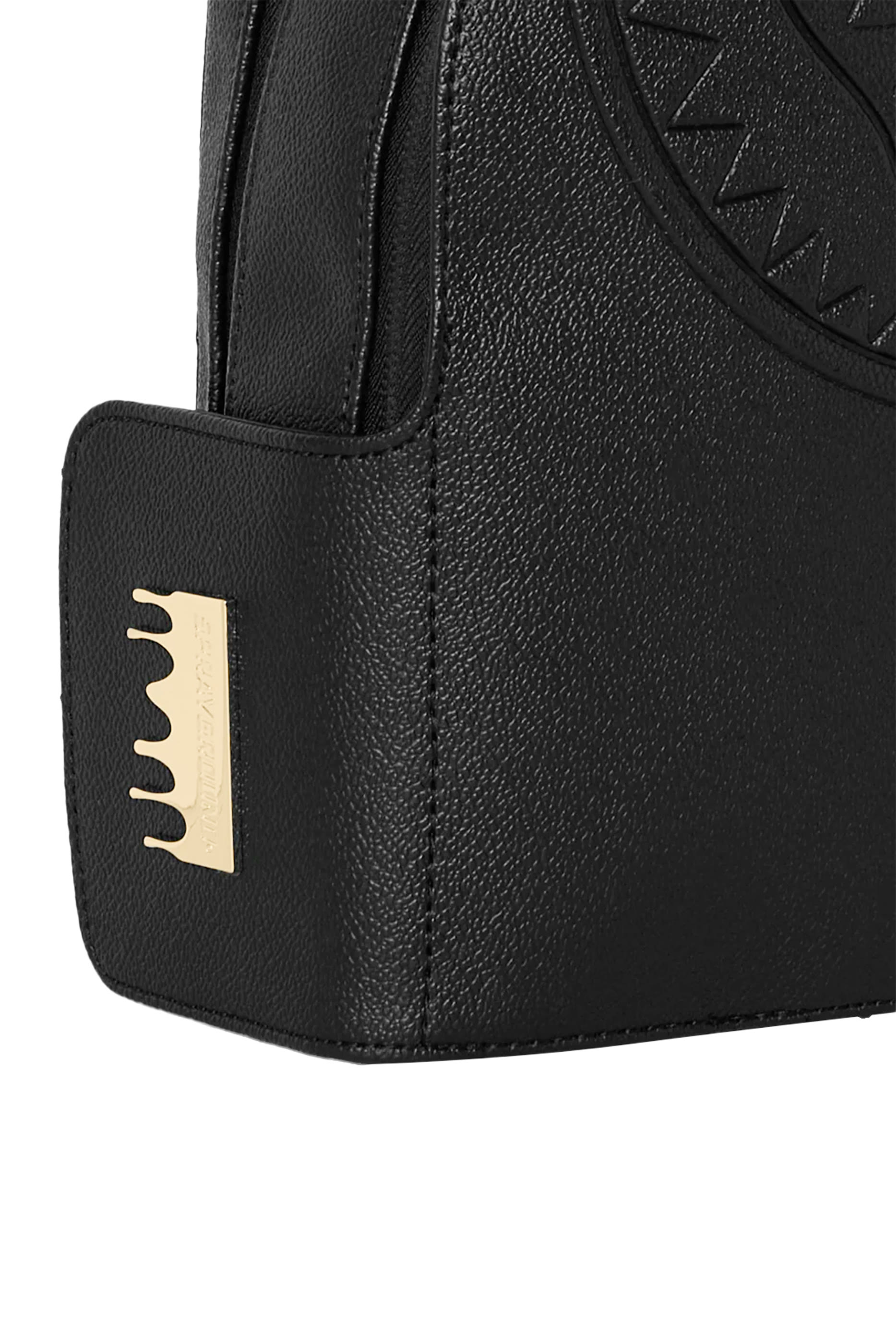 حقيبة ظهر بحمالة ونقشة قطرات بلون ذهبي للأطفال