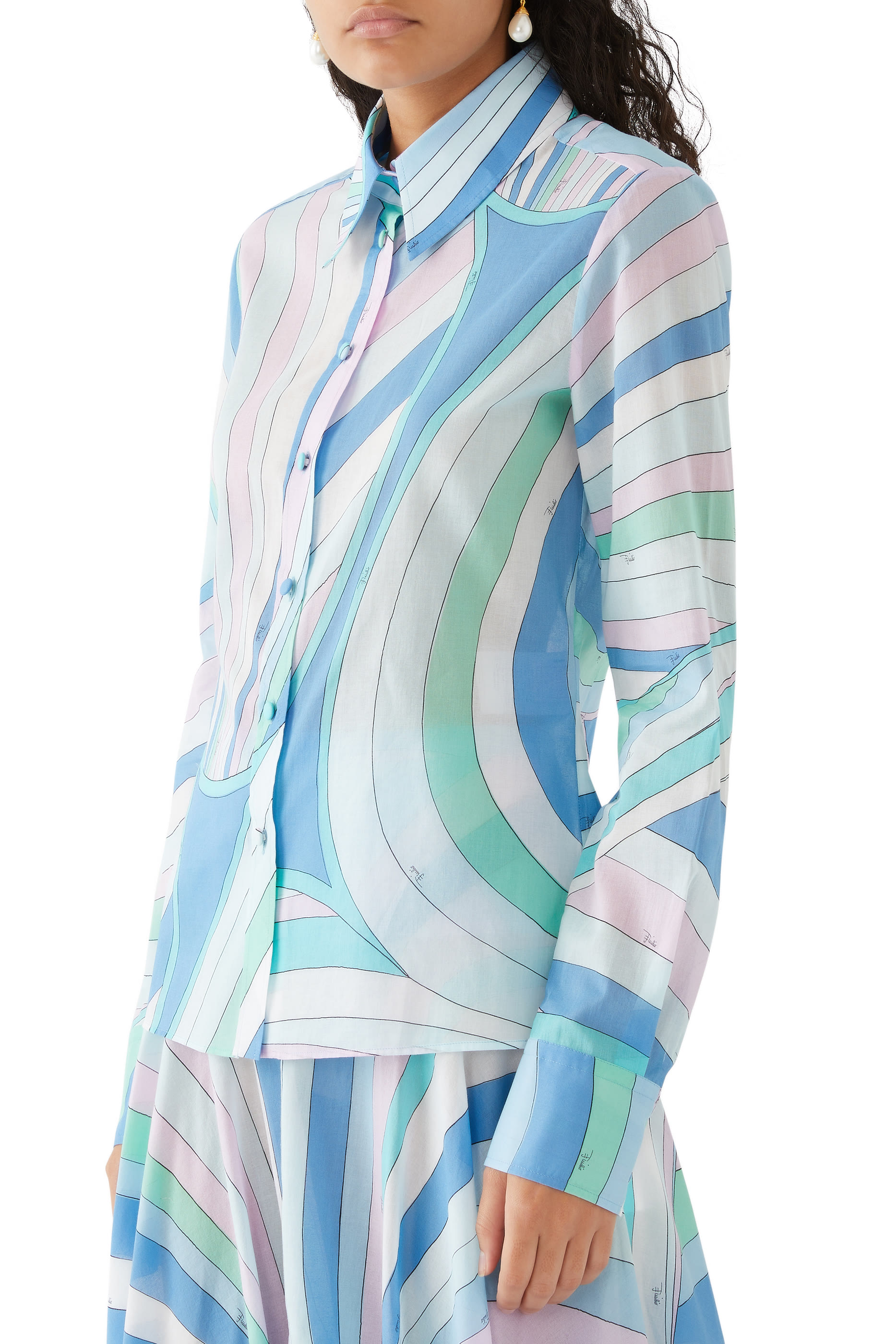 قميص بنقشة ايريد قطن