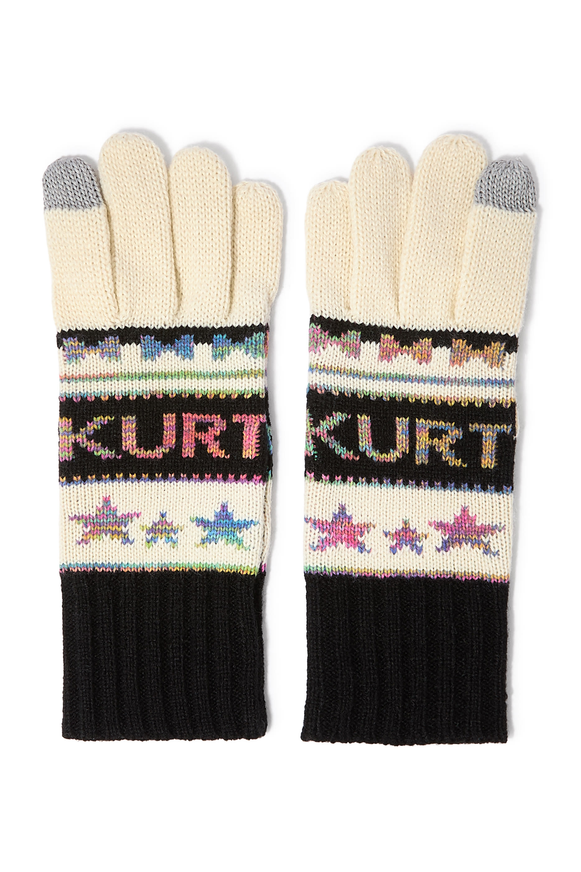 قفازات بنقشة قلوب ونجوم وفيونكة