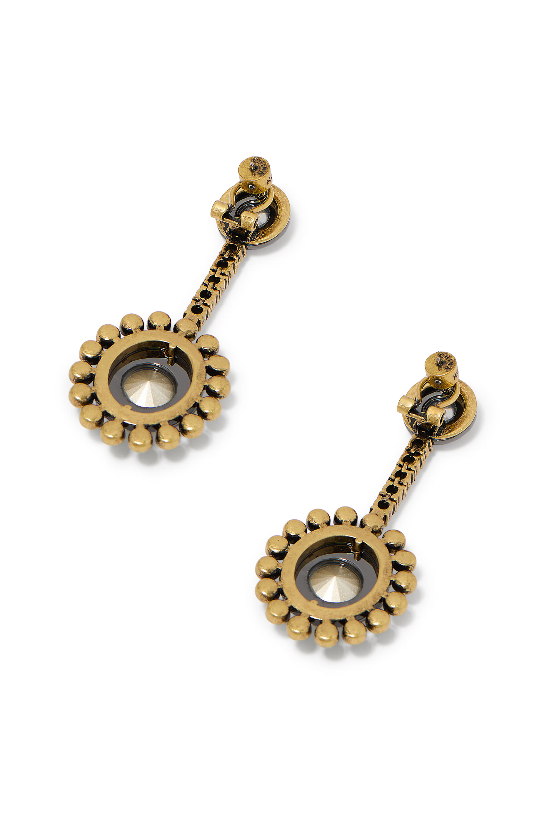 أقراط أوكتافيا كبيرة، نحاس وكريستال