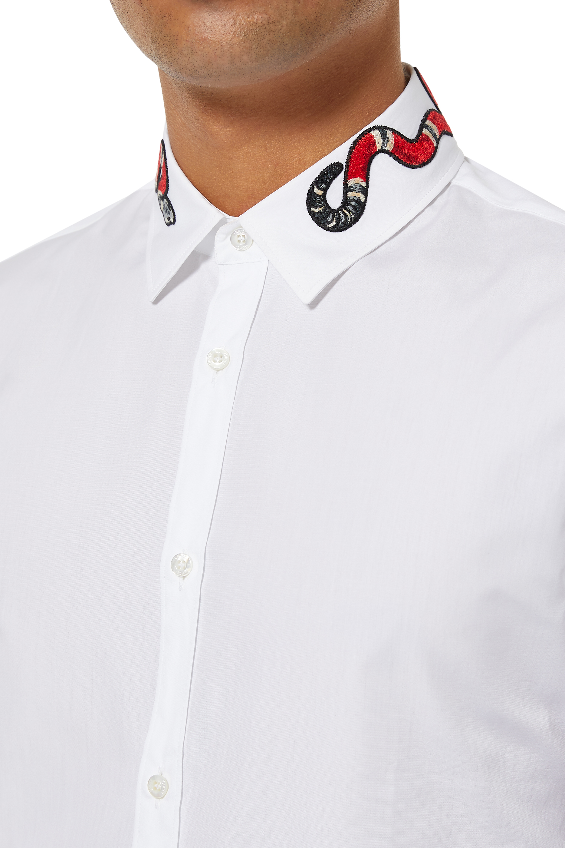 قميص دوك قطن برقعة أفعى