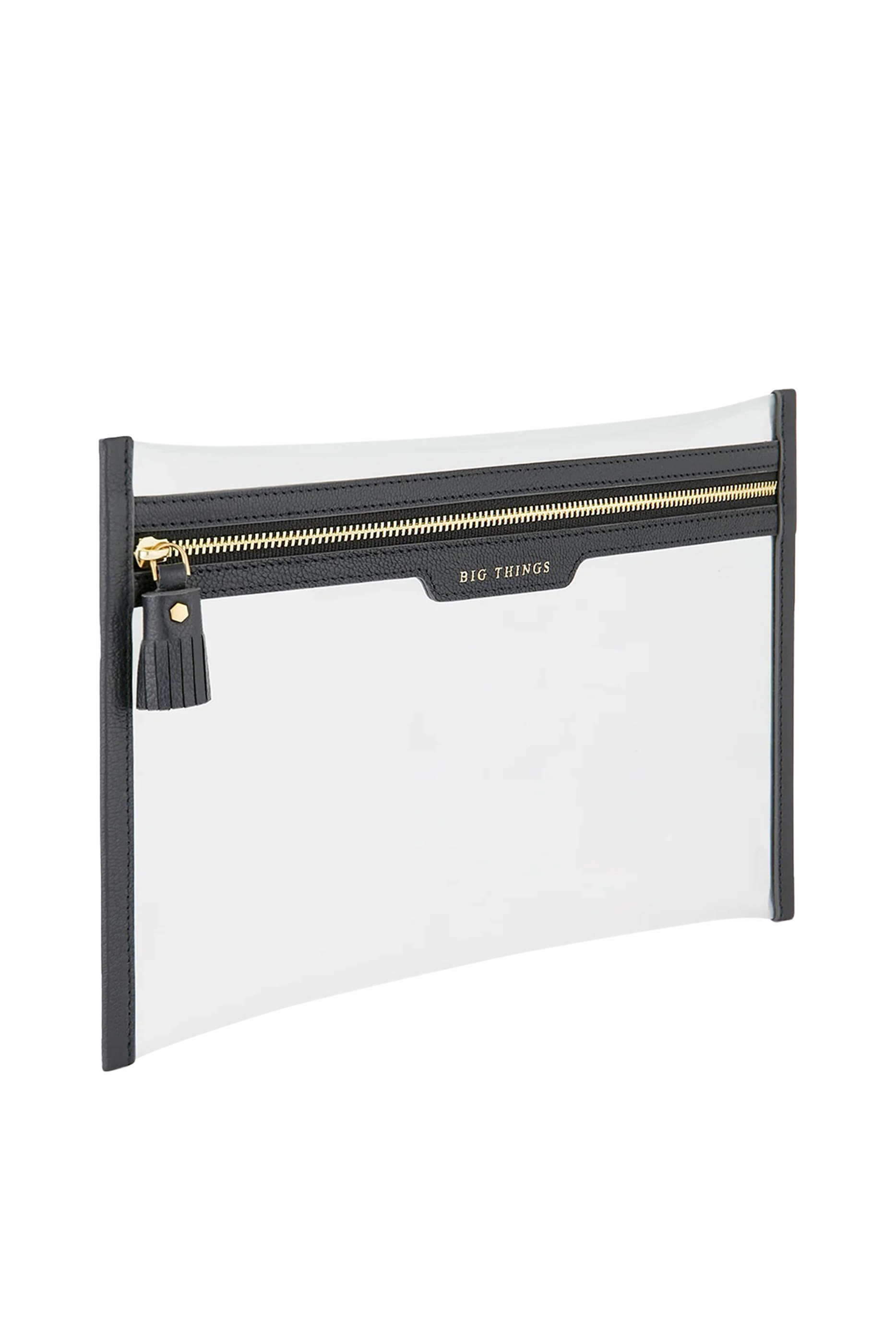 حقيبة مستحضرات تجميل بجيب واسع بنقشة بيج ثينجس