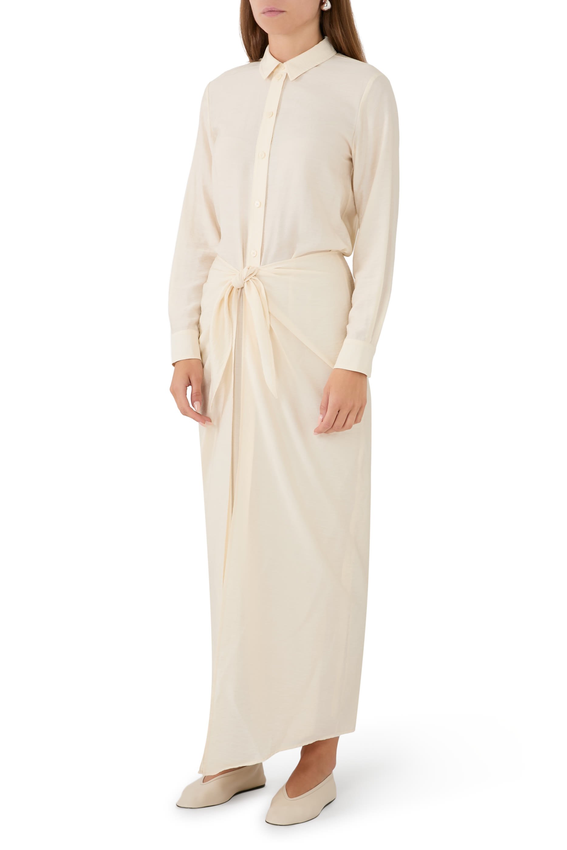 Tie-Up Waist Maxi Dress