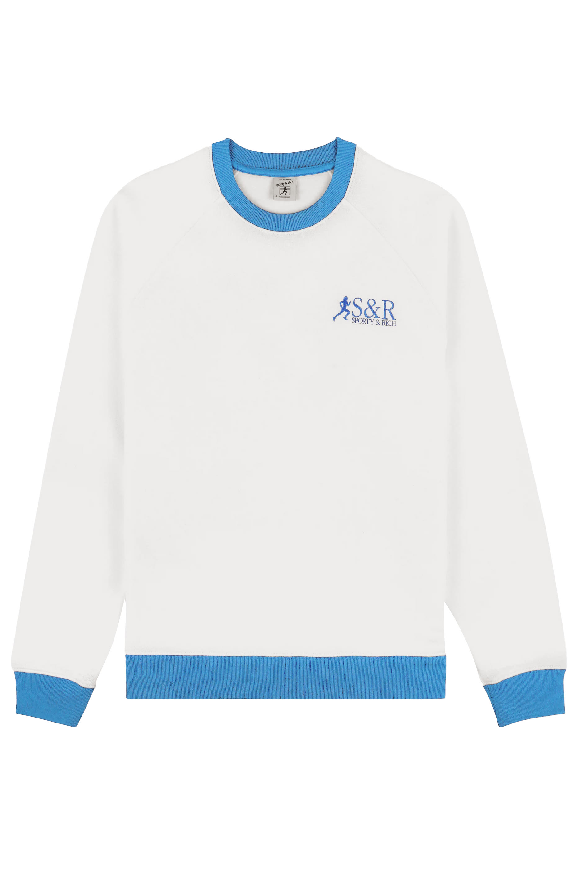 تيشيرت بياقة ضيقة وطبعة اس آر رانر