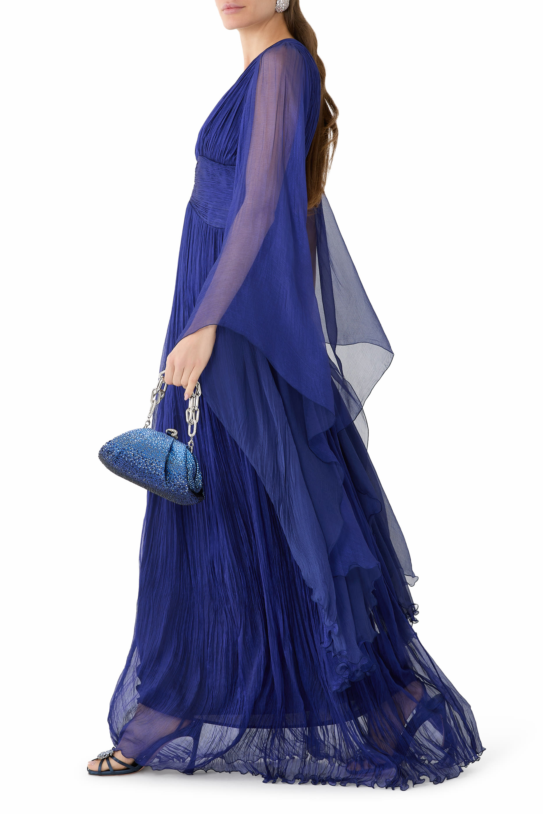 فستان سهرة إيلي بياقة عميقة