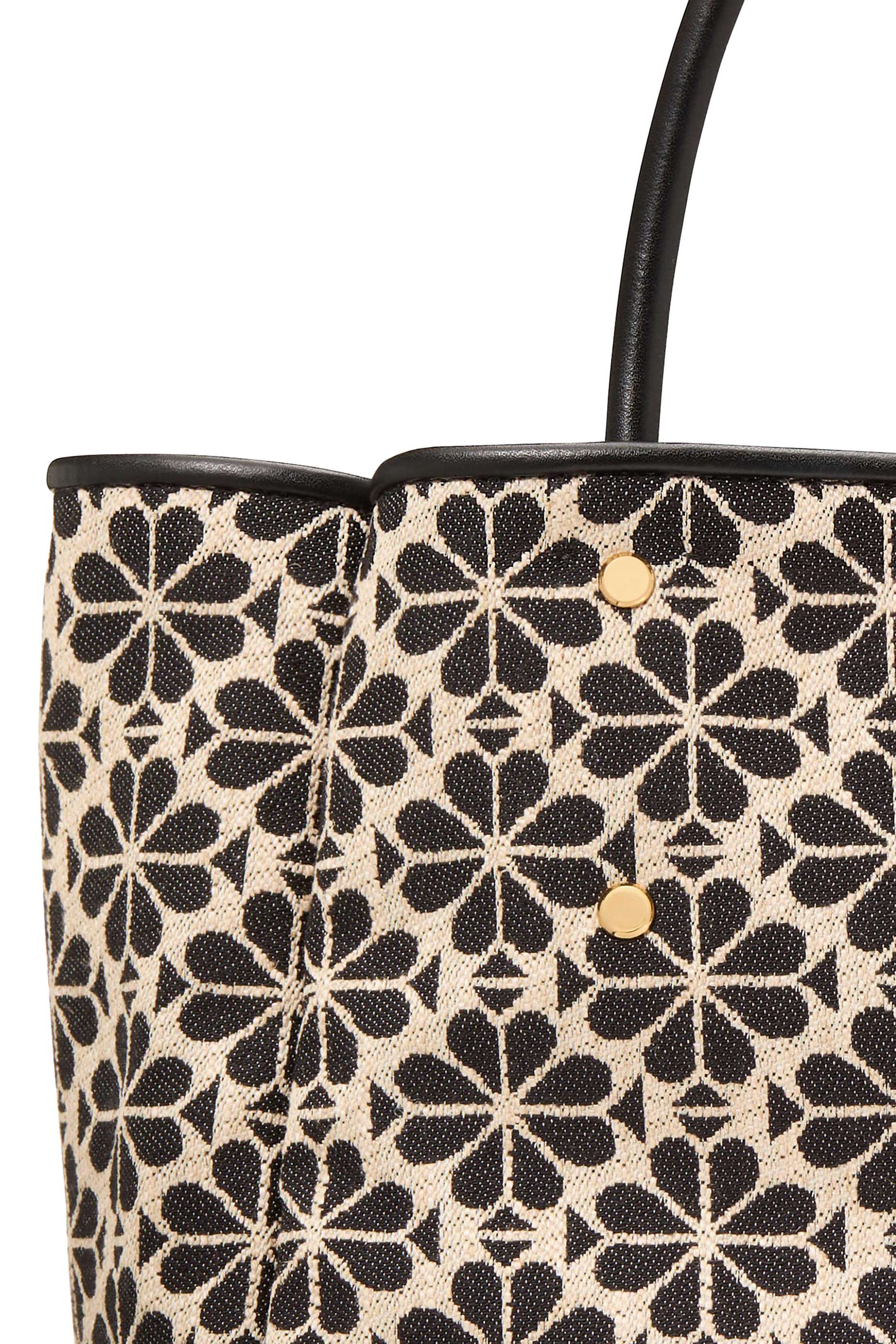 حقيبة يد متوسطة بنقشة زهور بالشكل البستوني