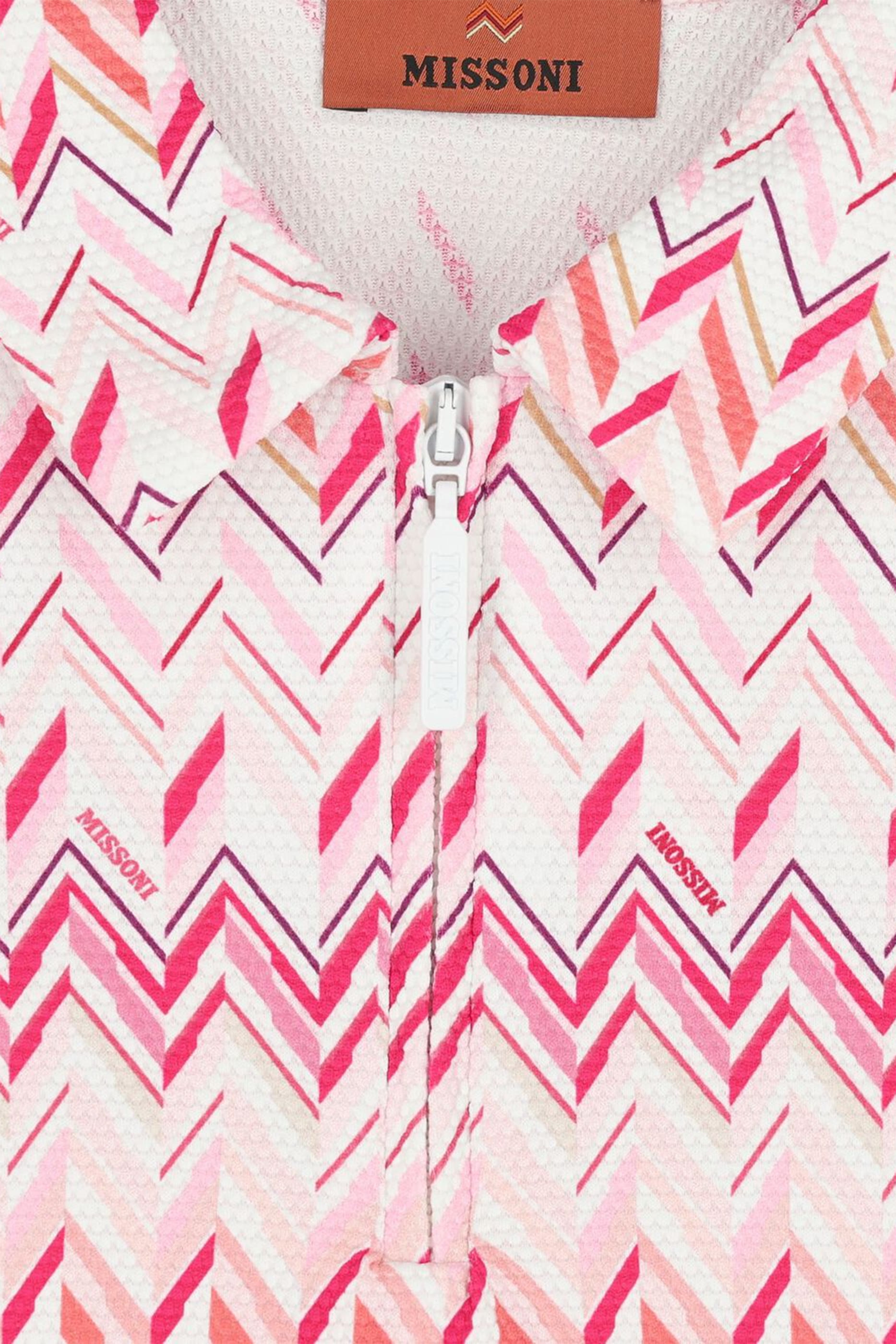 فستان بولو بنقشة خطوط متعرجة للأطفال