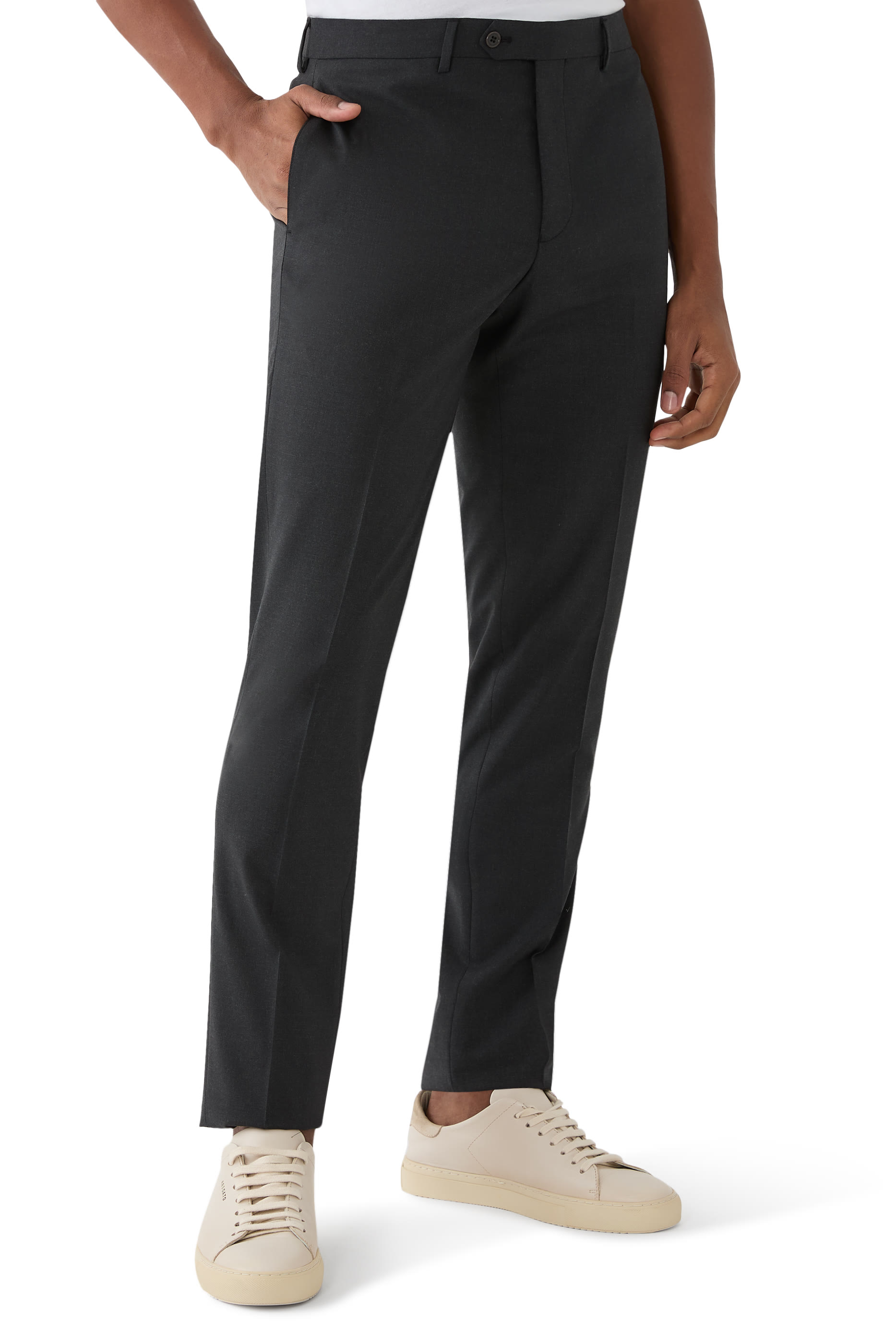 بدلة بصف أزرار صوف بكر