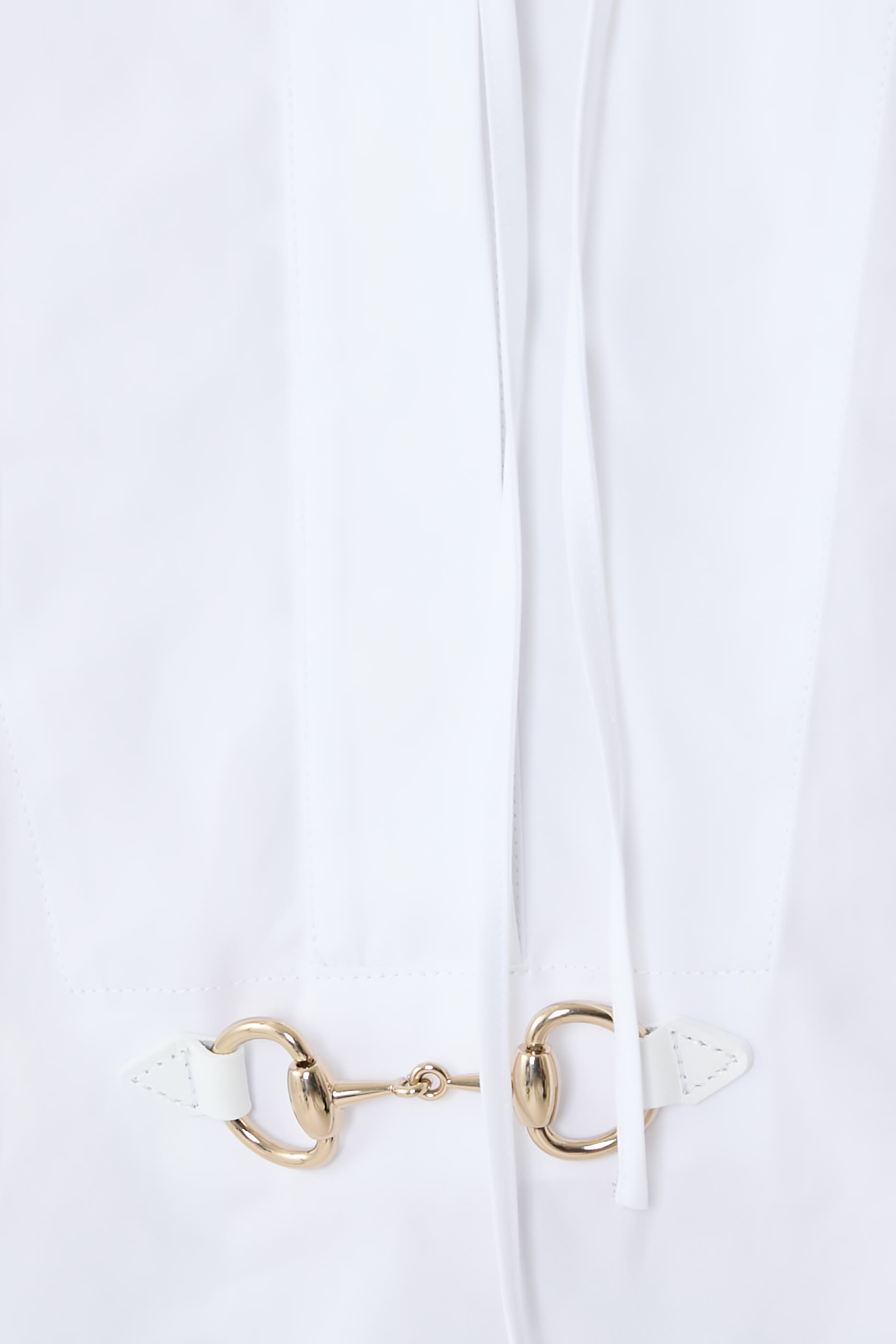 قميص بحلية لجام الحصان قطن بوبلين