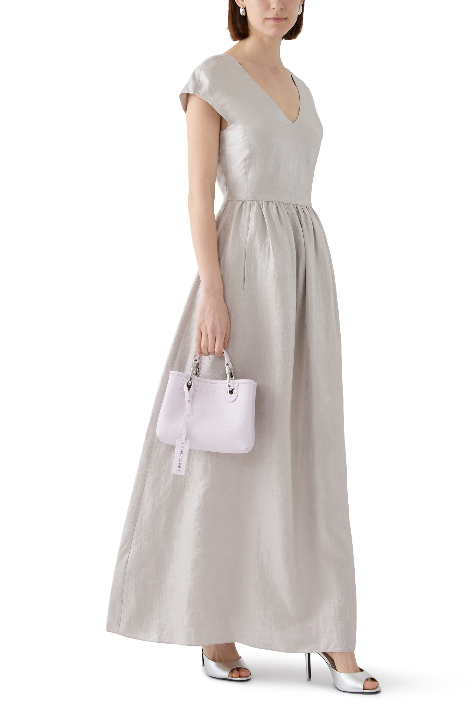 حقيبة يد صغيرة بنقشة شعار الماركة