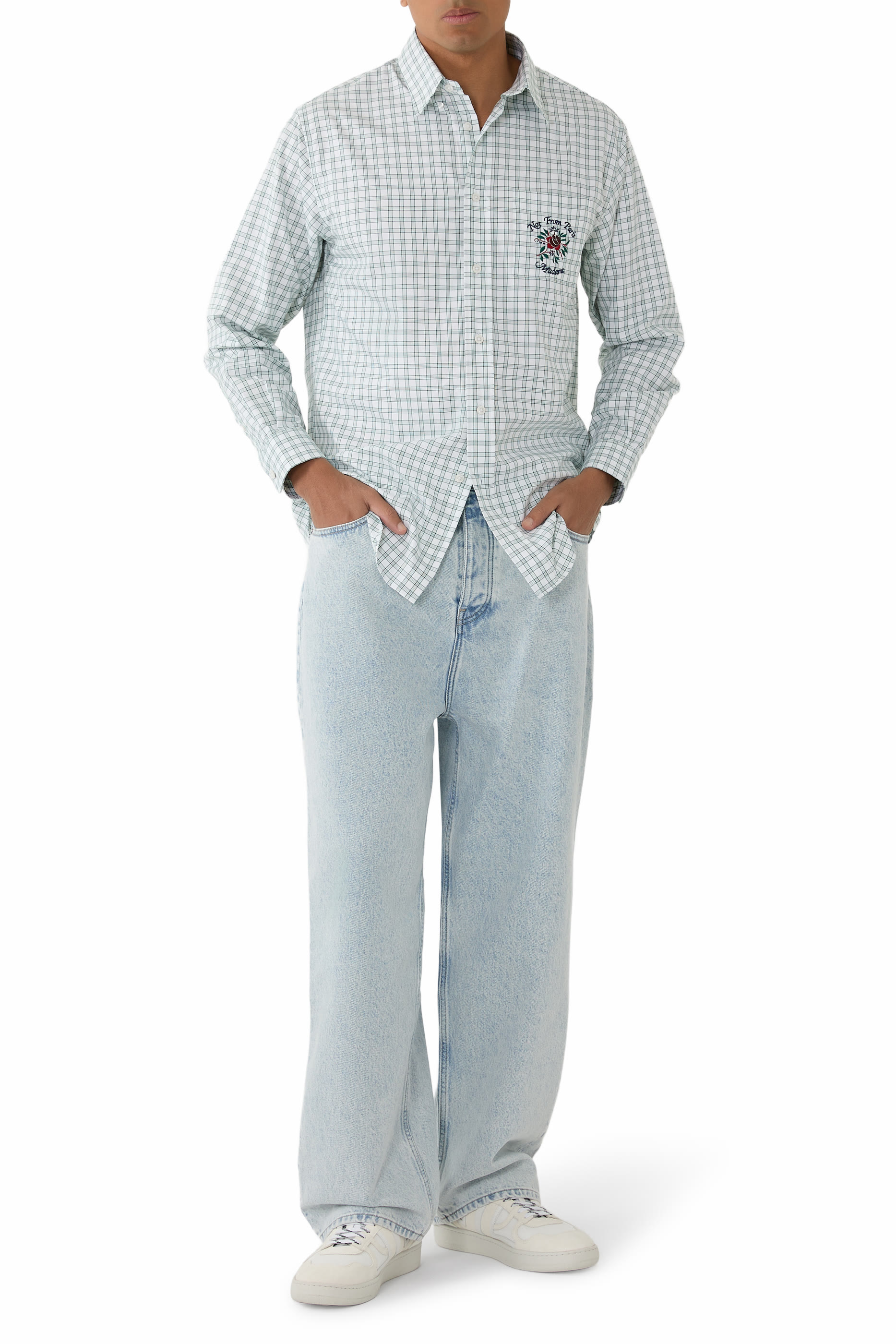 بنطال فضفاض دنيم