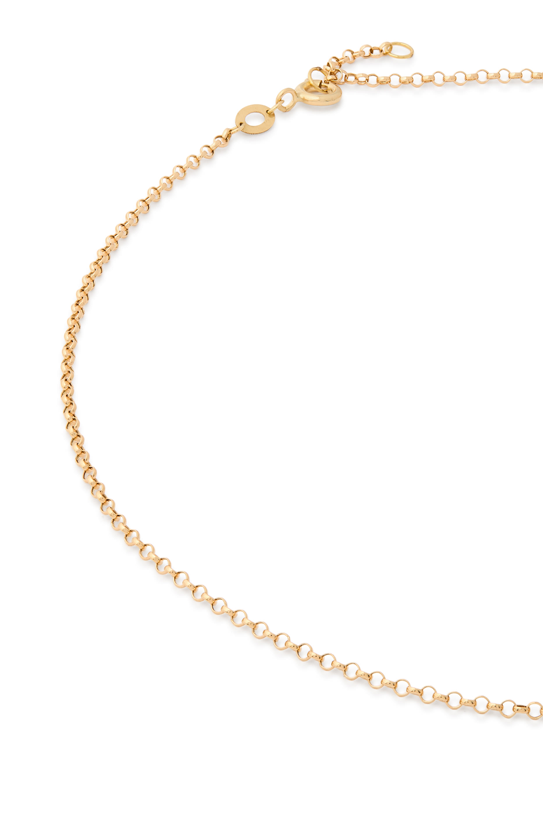 قلادة سيركس واريور بحجر بتصميم هلال، ذهب أصفر عيار 18 ولازورد وعرق اللؤلؤ