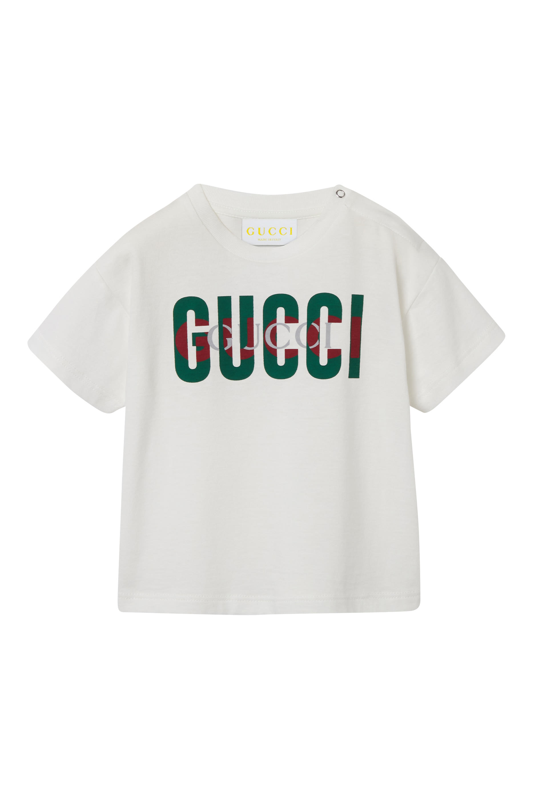 تيشيرت قطن بطبعة شعار الماركة للأطفال