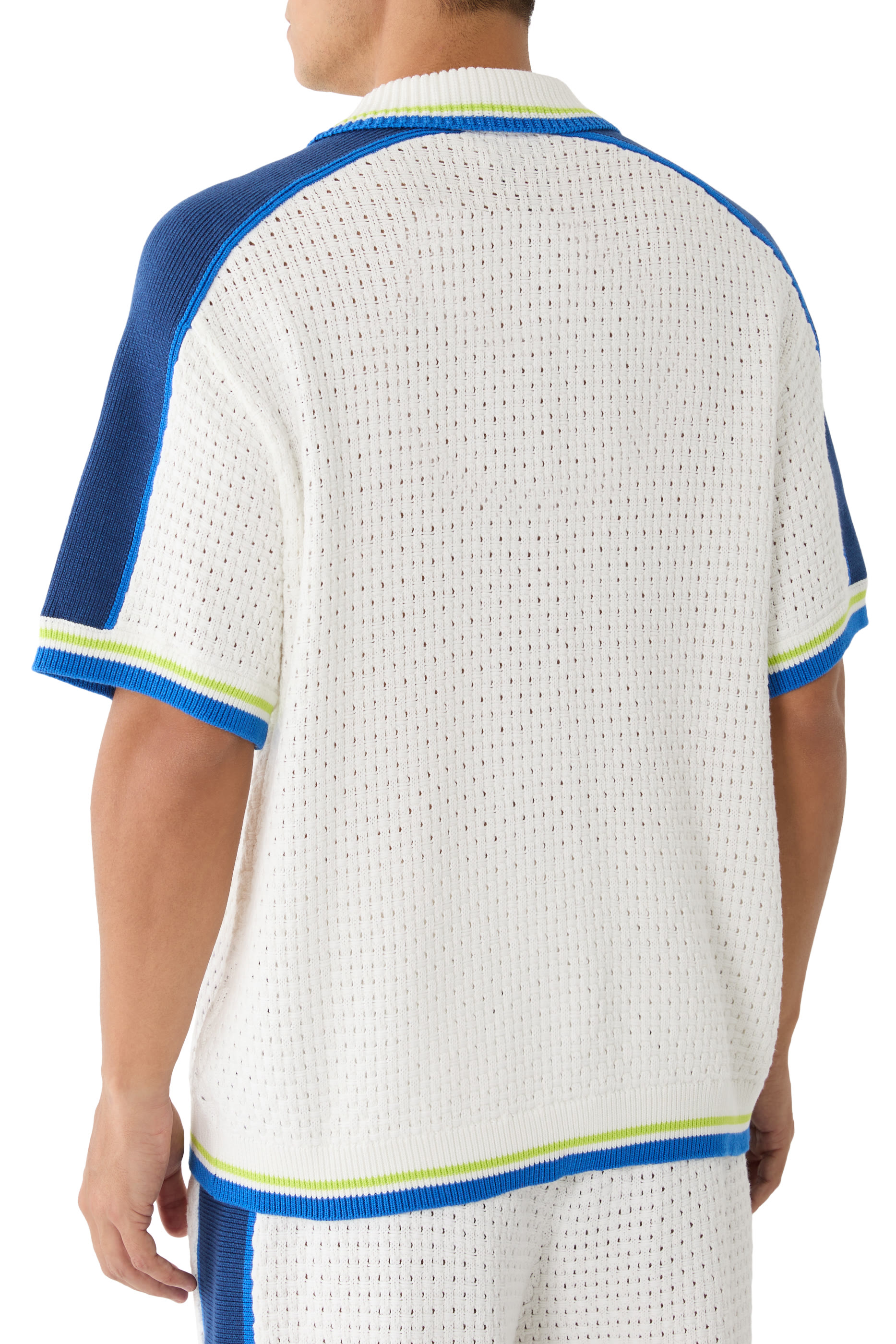 قميص كروشيه بأكمام قصيرة