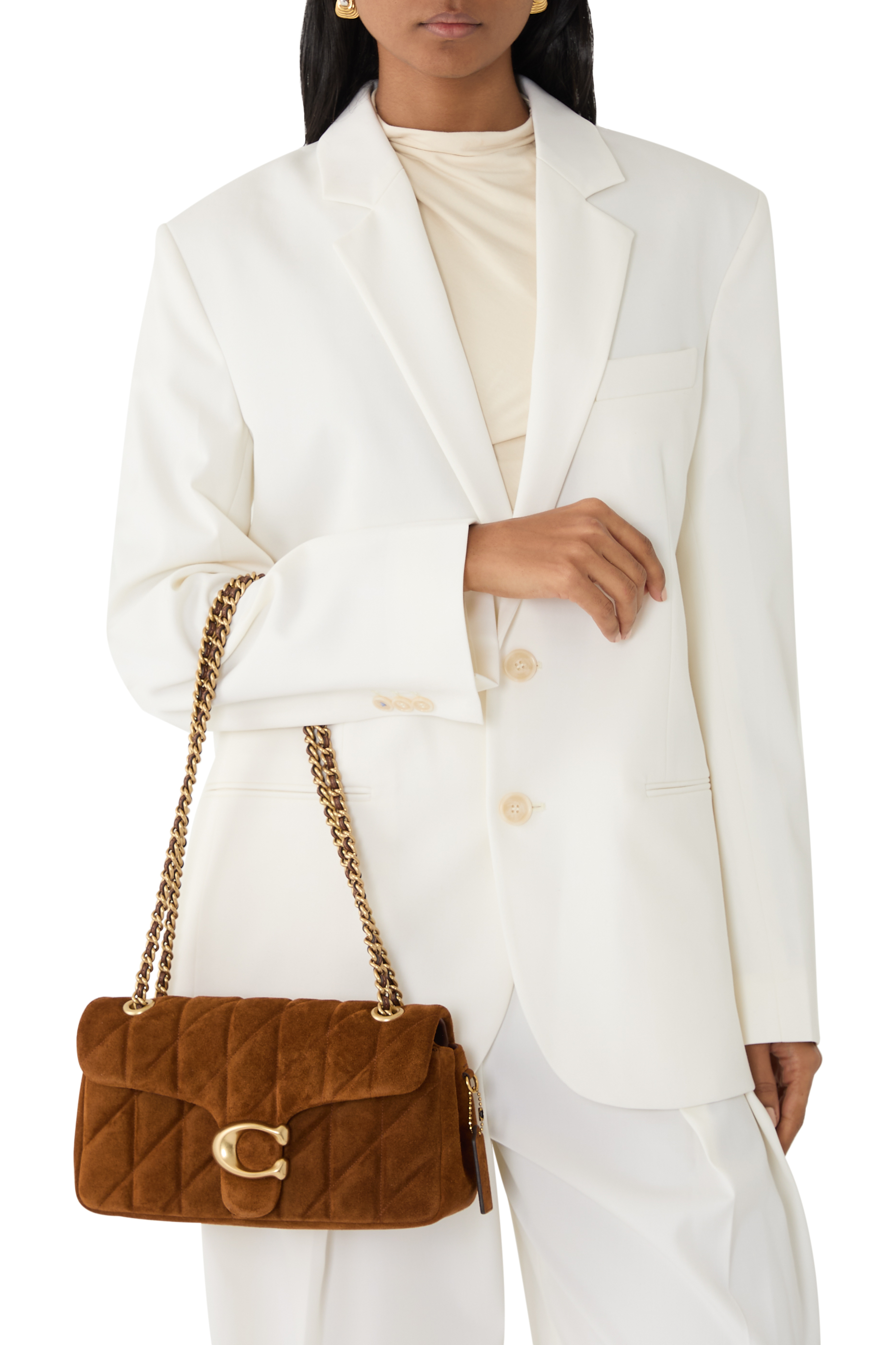 حقيبة كتف تابي 26 بتصميم مبطن شمواه