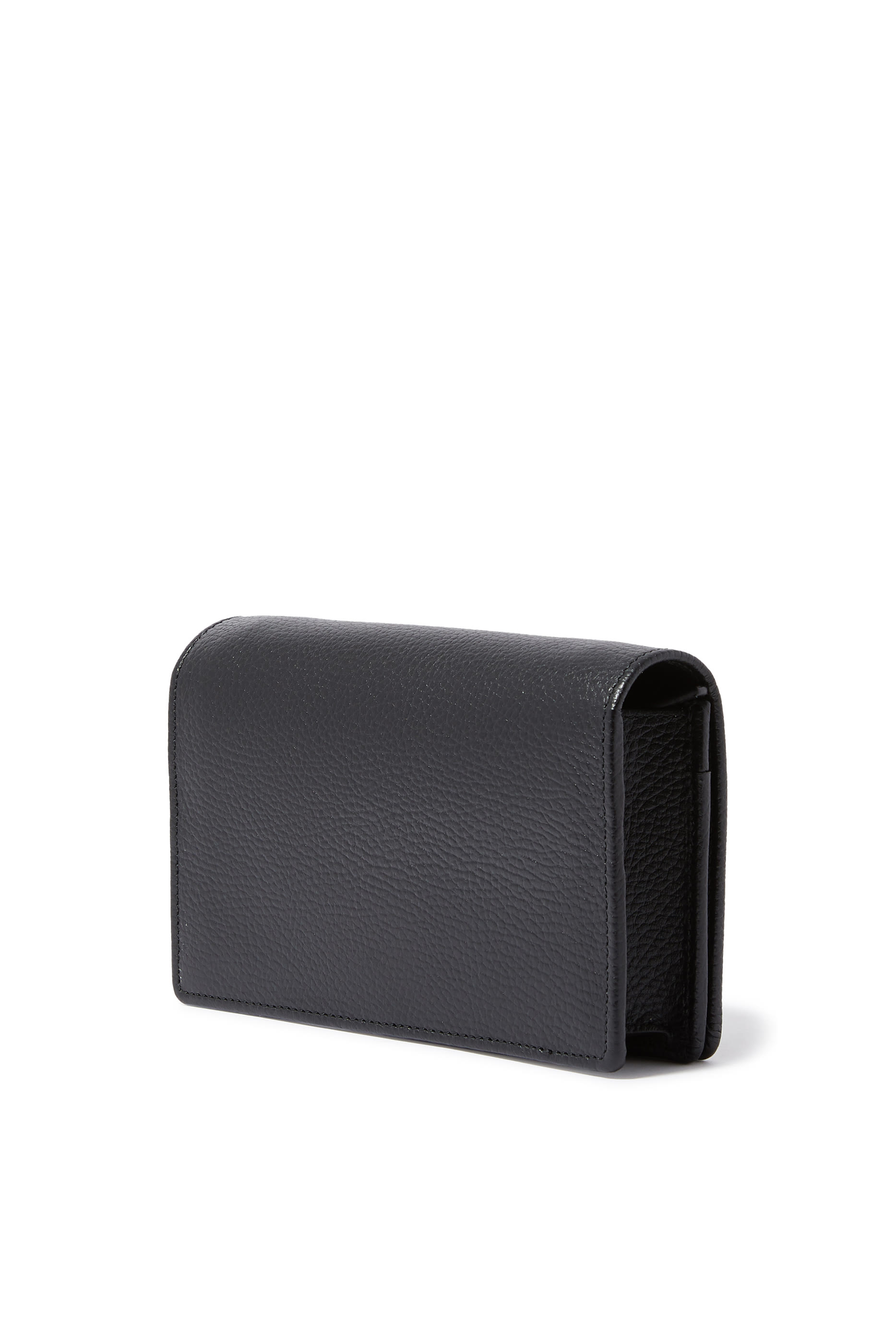 حقيبة مارمونت صغيرة جلد بسلسلة وشعار حرفي الماركة