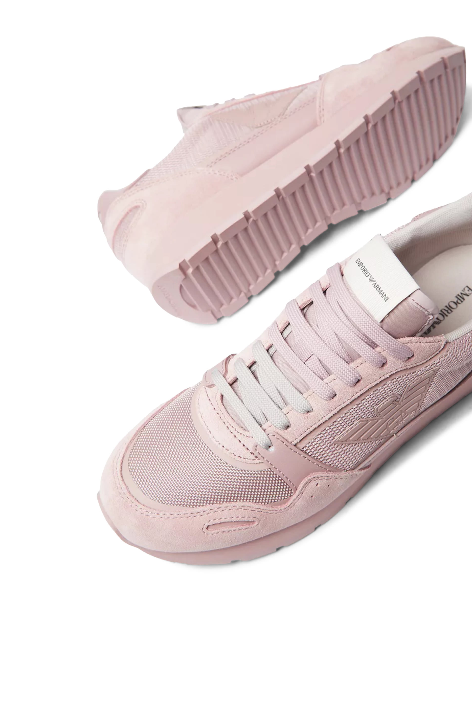 سنيكرز برقعة شعار الماركة قماش شبكي وشمواه