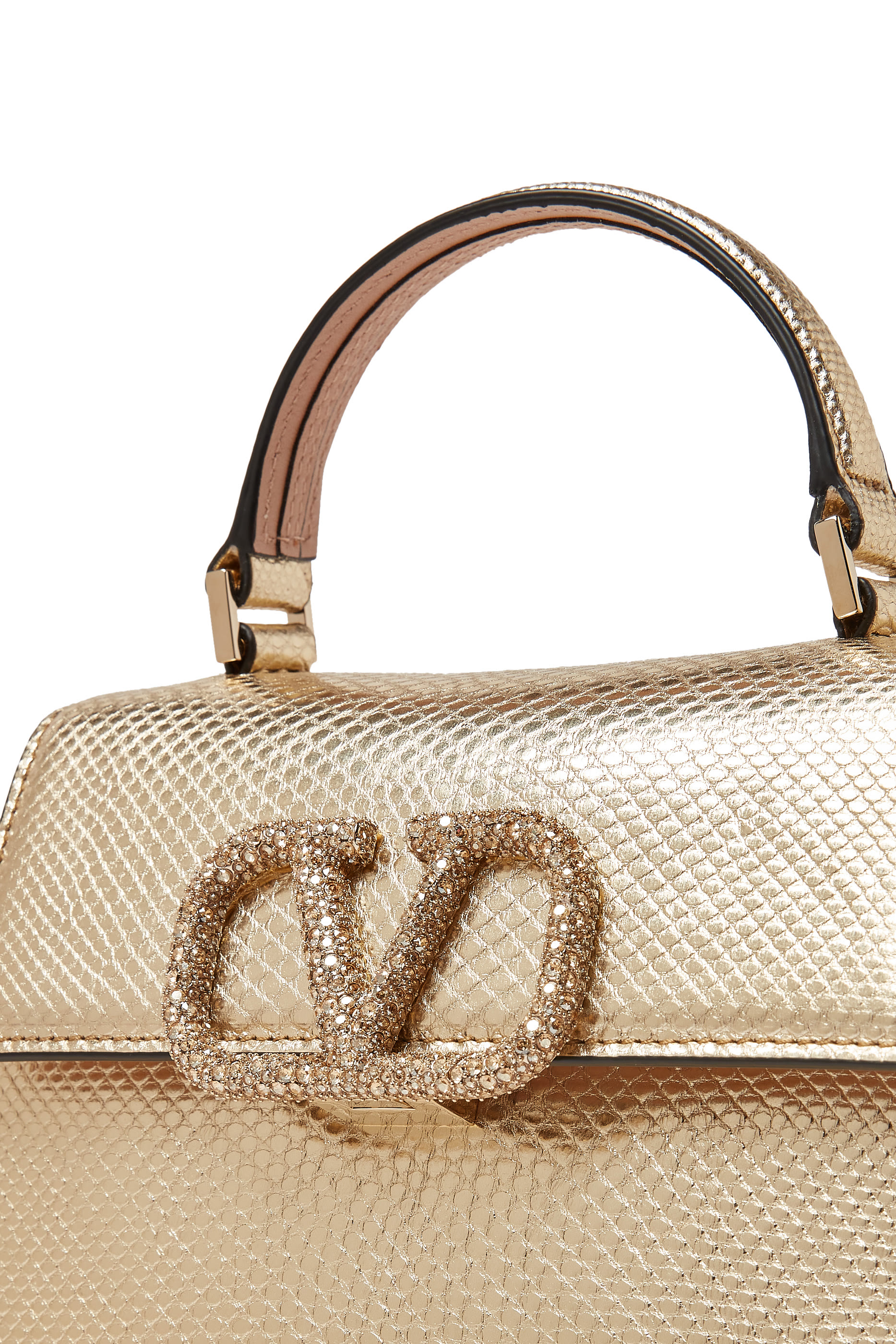 حقيبة بيد علوية بشعار الماركة