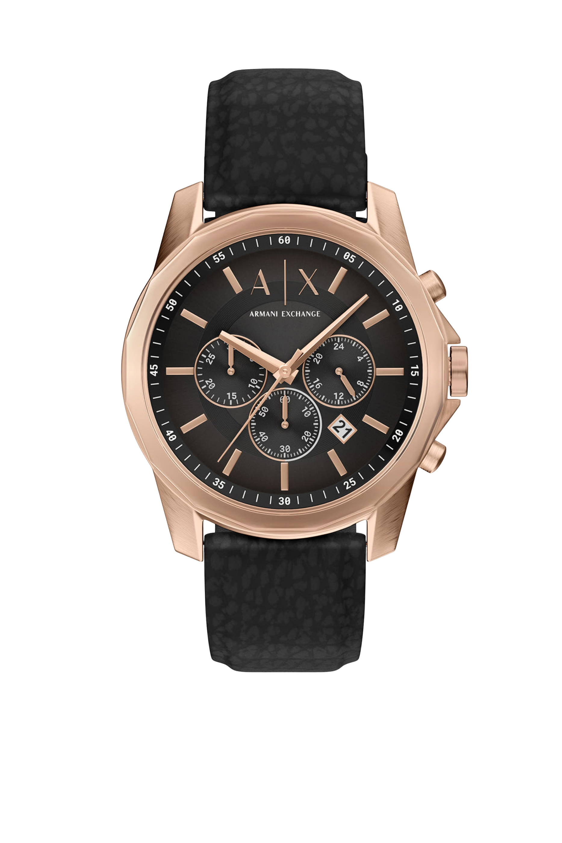 ساعة كرونوغراف بسوار مطاطي