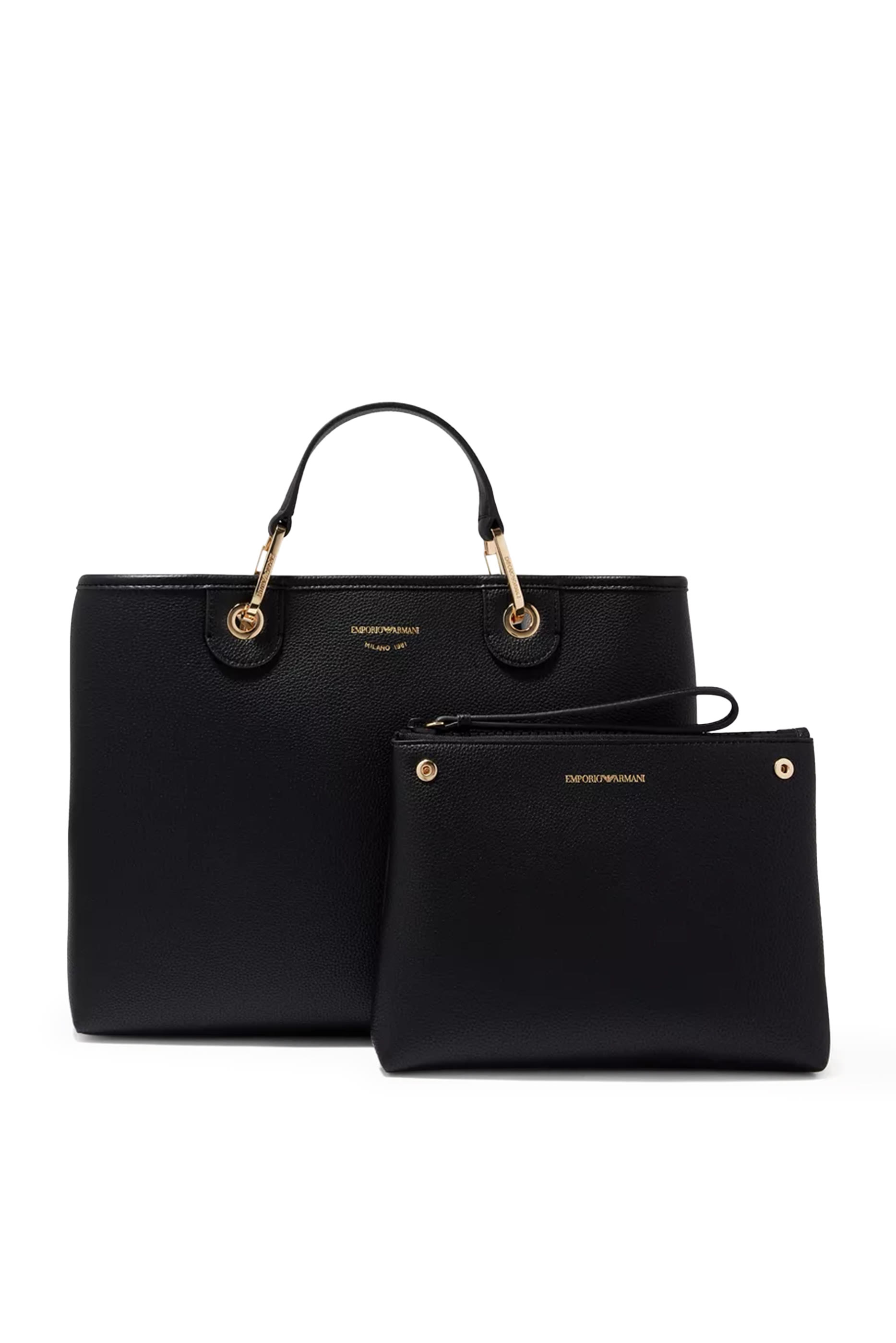 حقيبة يد متوسطة بشعار الماركة