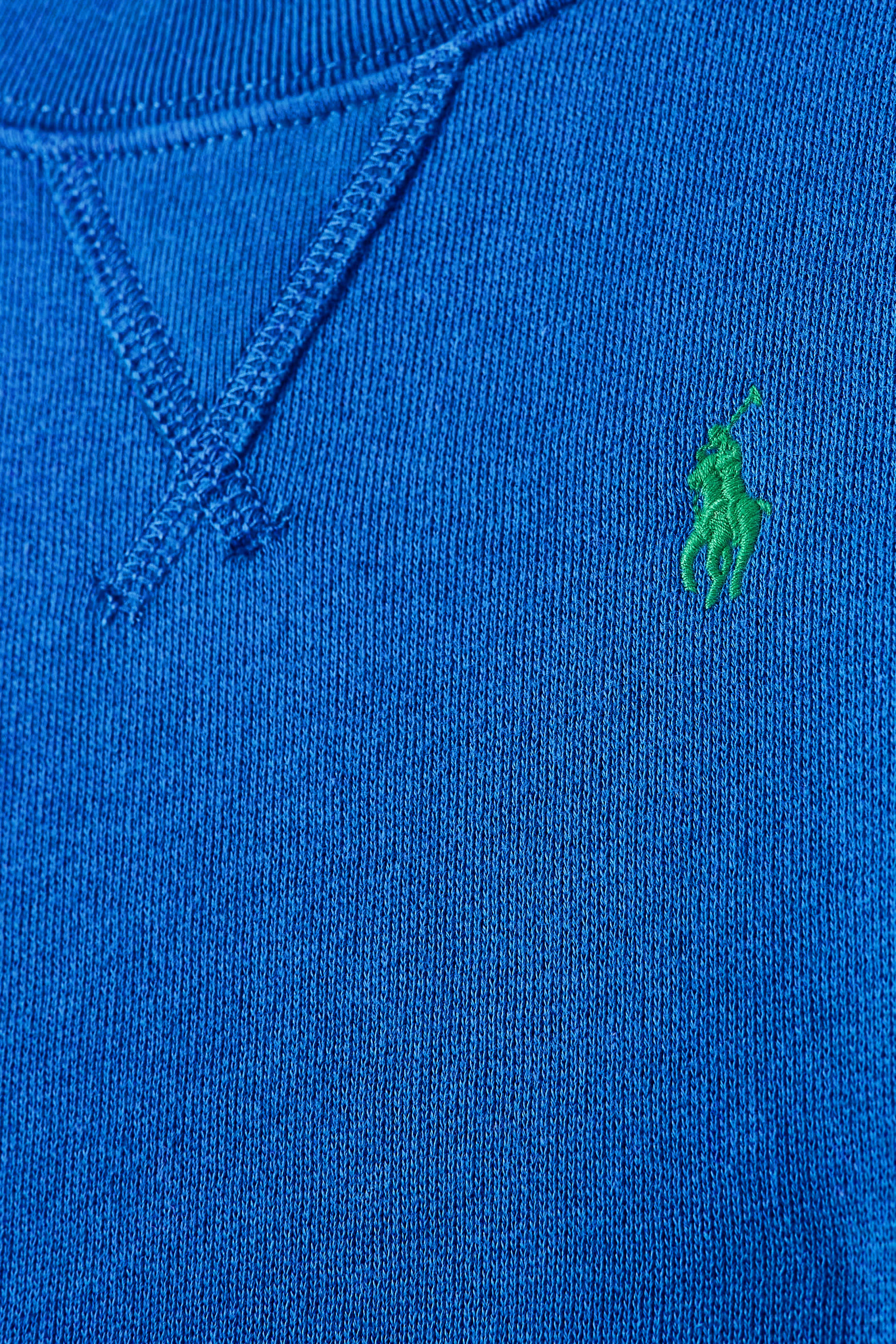 بلوزة منسوجة بأكمام طويلة وشعار الماركة للأطفال