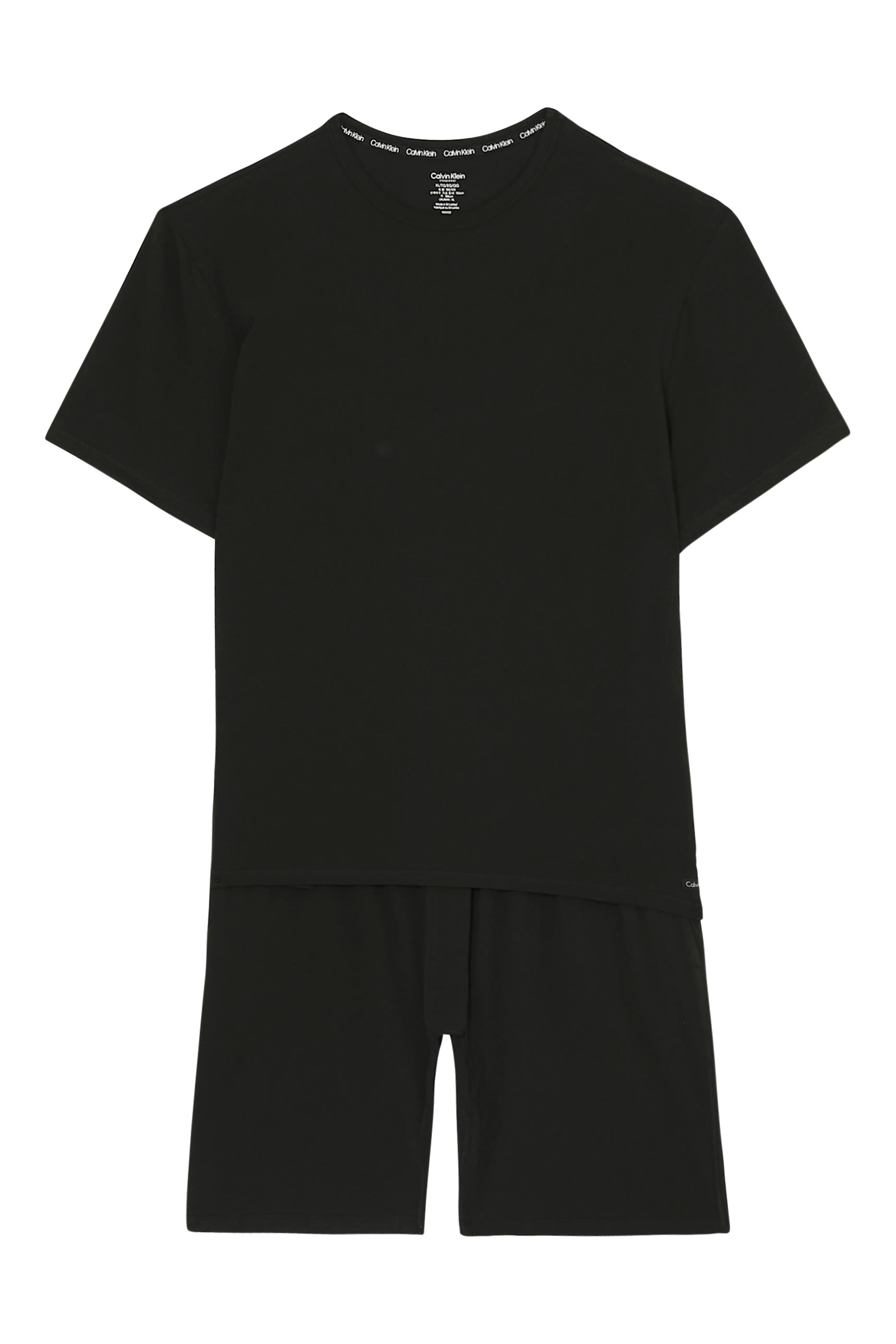 طقم بيجامة بحزام خصر بشعار الماركة