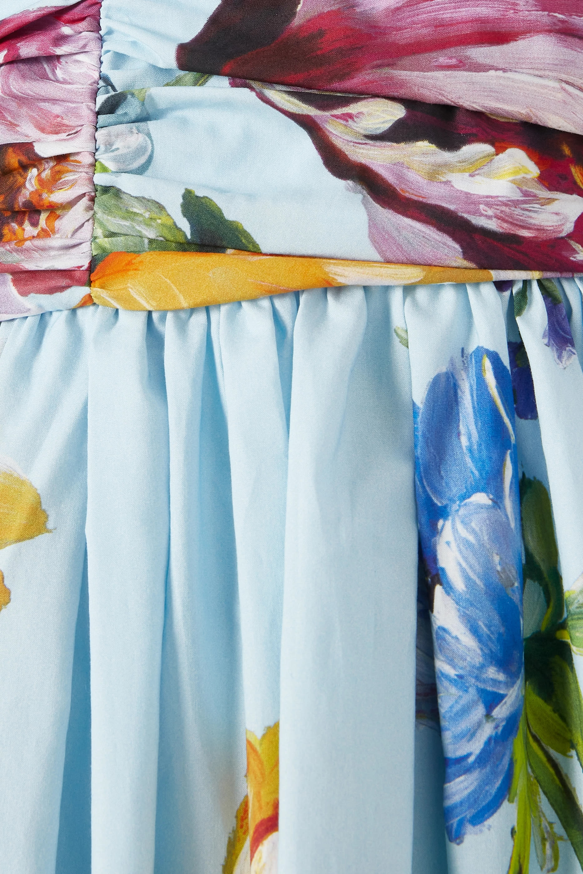 فستان بطبعة أزهار بوبلين للأطفال