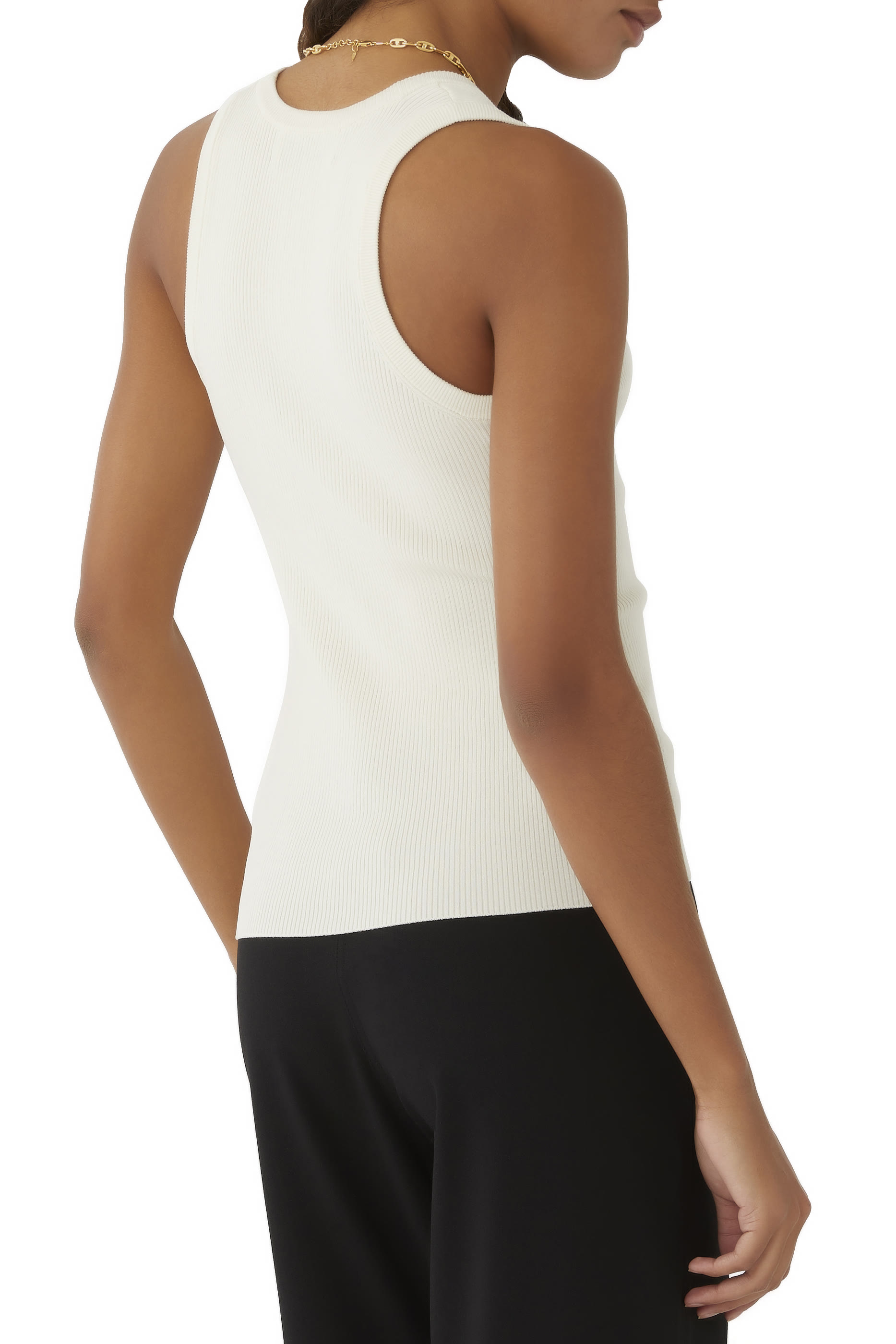 بلوزة بلا أكمام نسيج مضلع