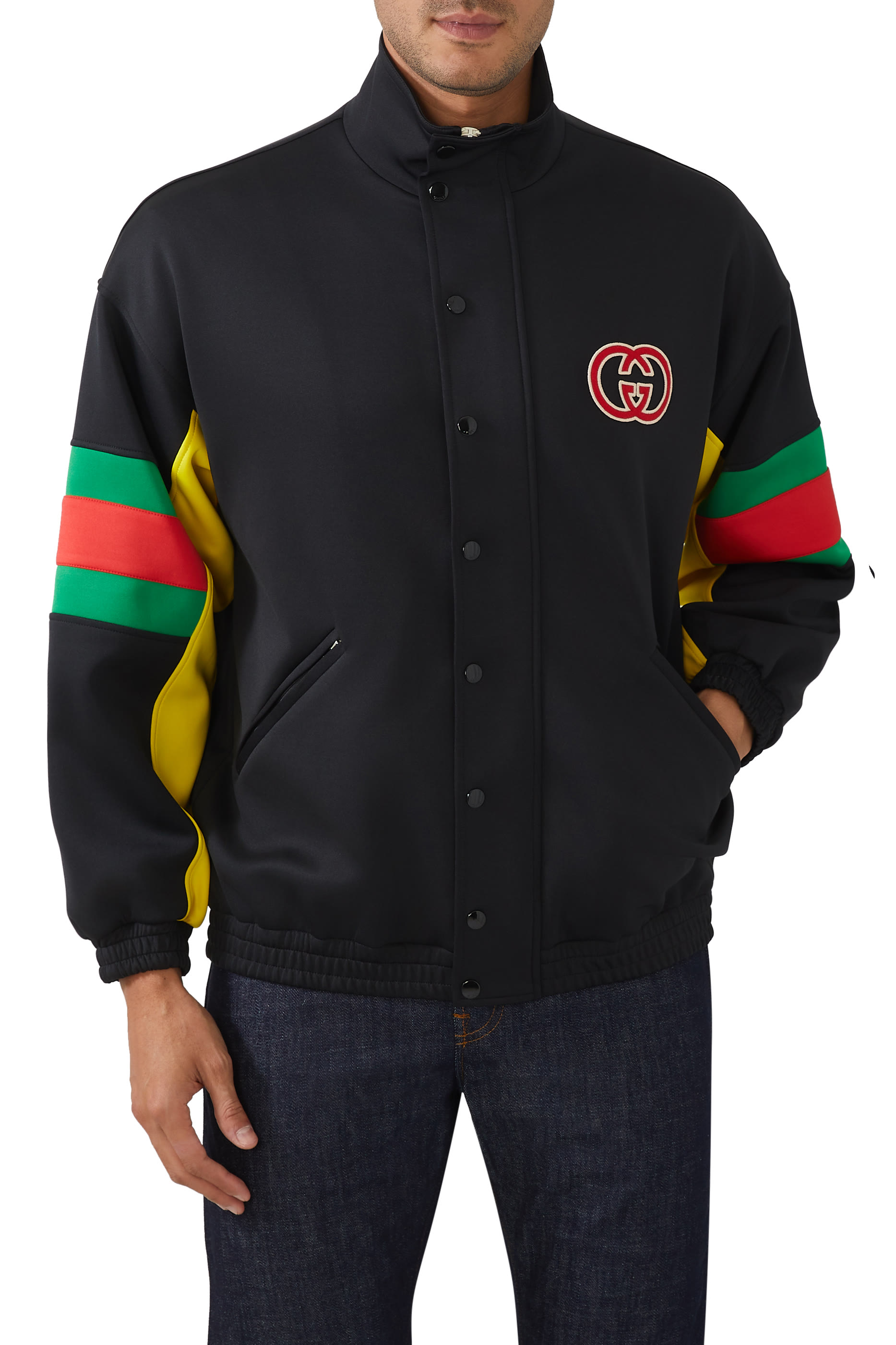 جاكيت نيوبرين خفيف بشريط ويب