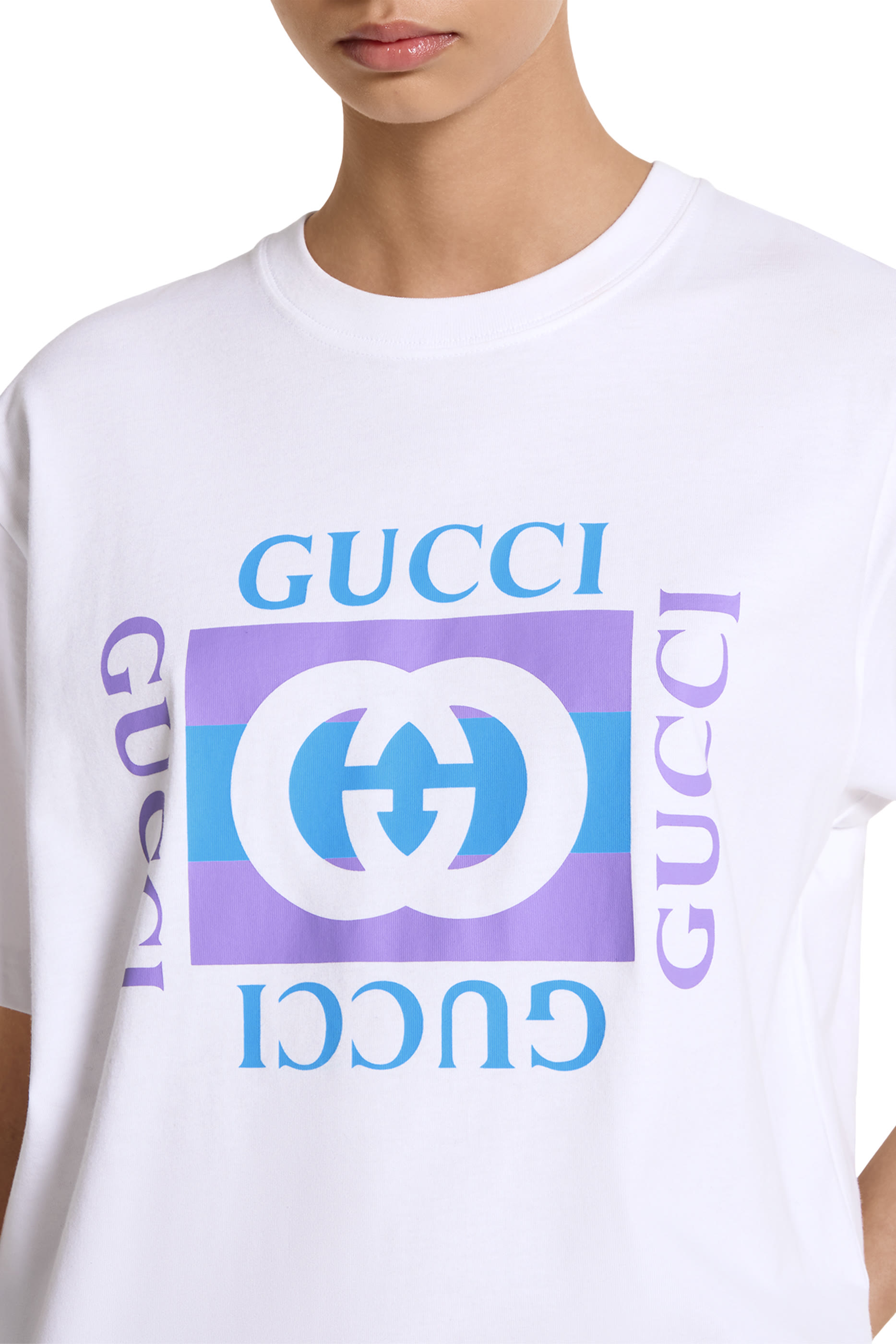 تيشيرت بطبعة شعار الماركة قطن جيرسيه