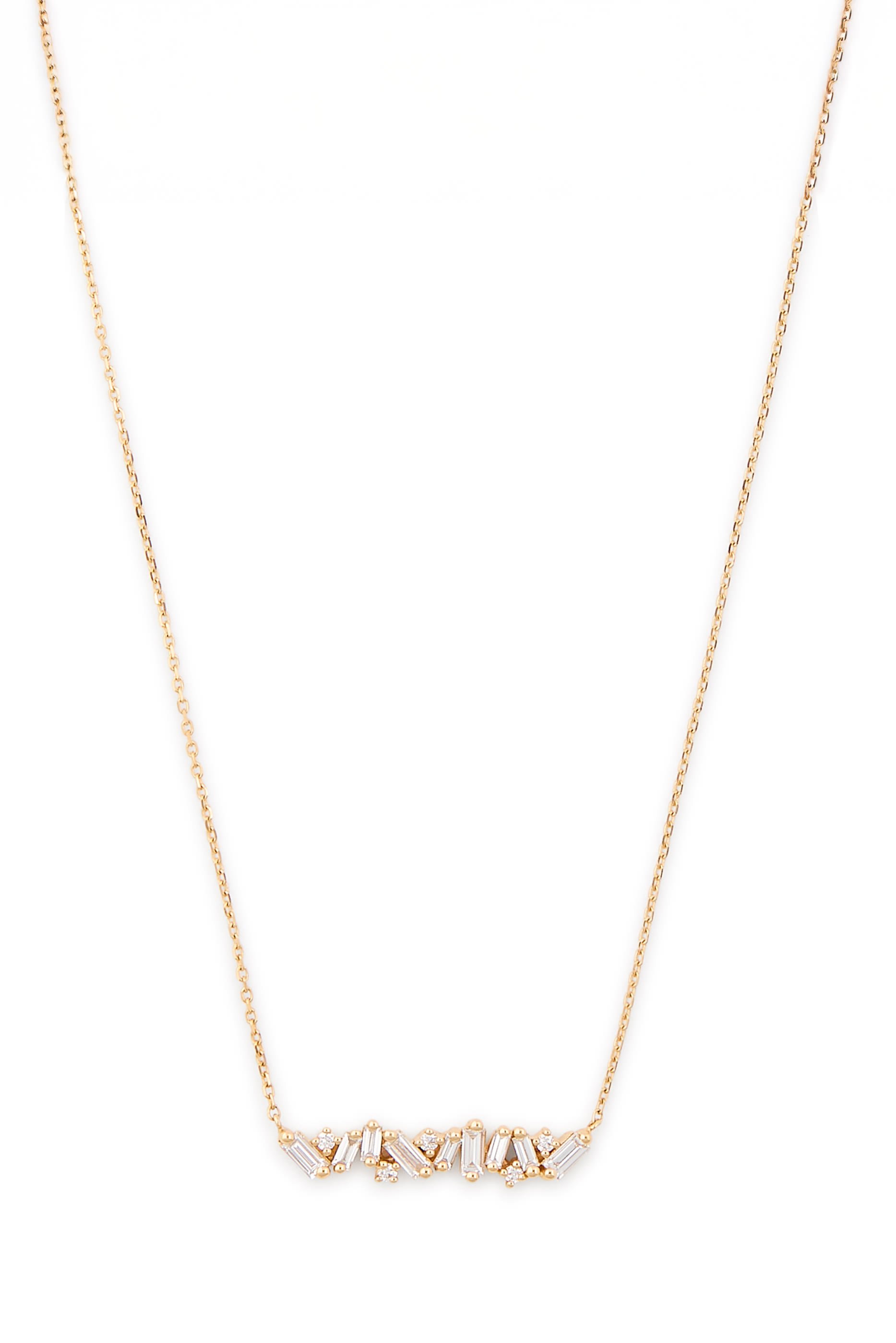 قلادة فرينزي بدلاية بتصميم قضيب مرصعة بالماس، ذهب أصفر عيار 18