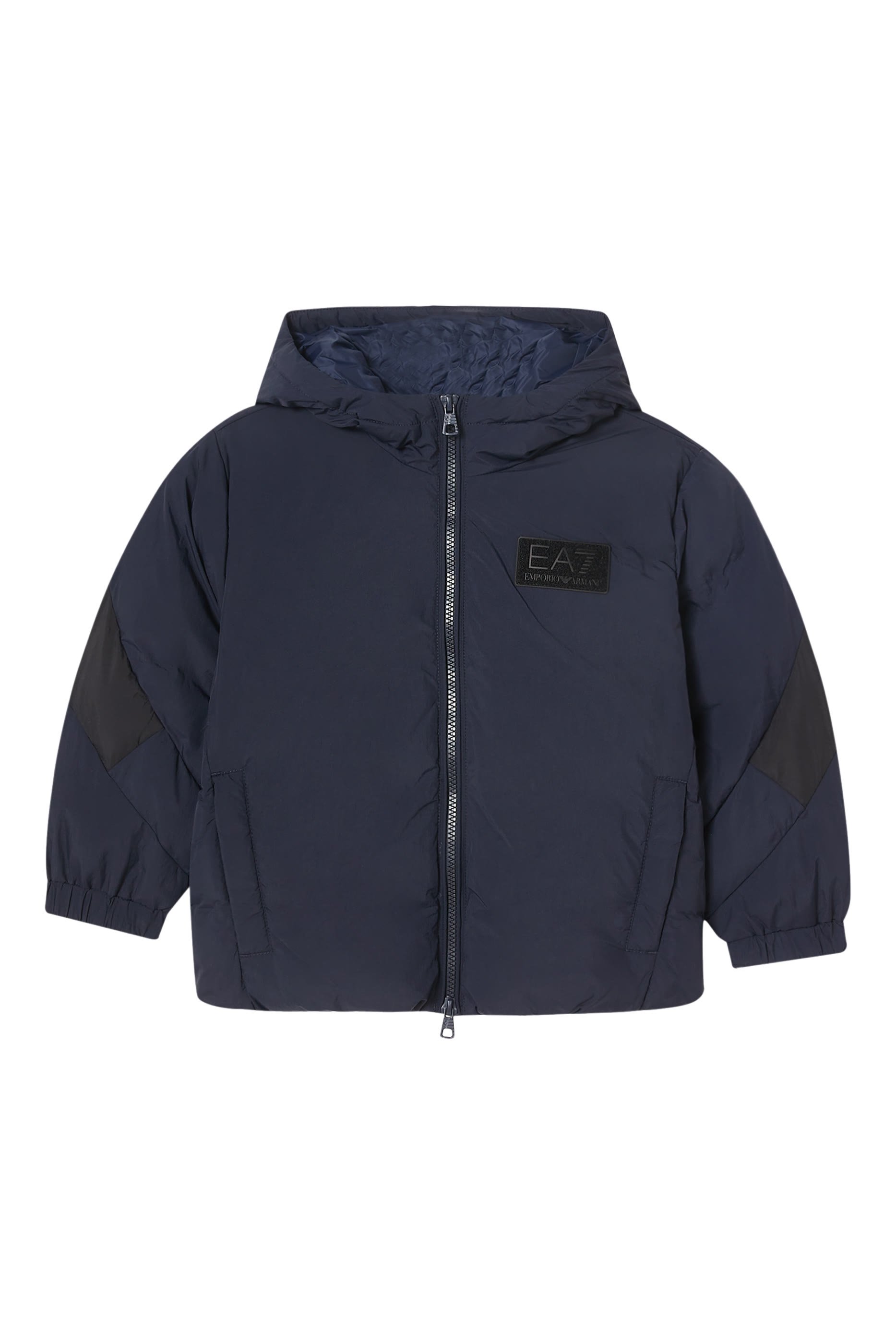 جاكيت بتصميم مبطن مُزين بشعار الماركة للأطفال