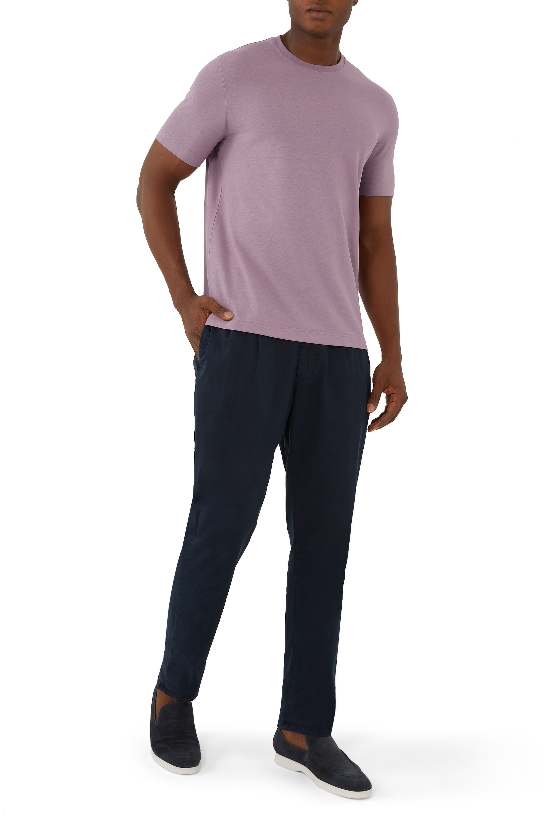 تيشيرت قطن بقصة ضيقة