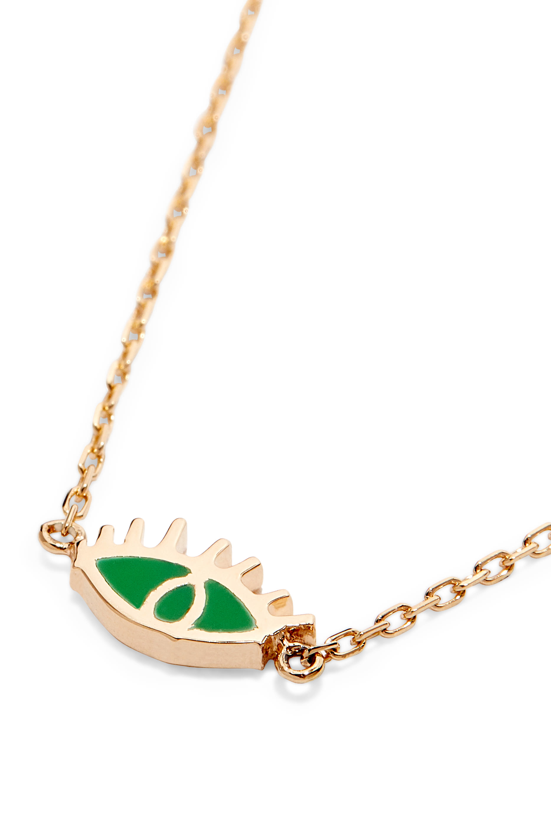 قلادة بدلاية عين الحسود مطلية بمينا أخضر