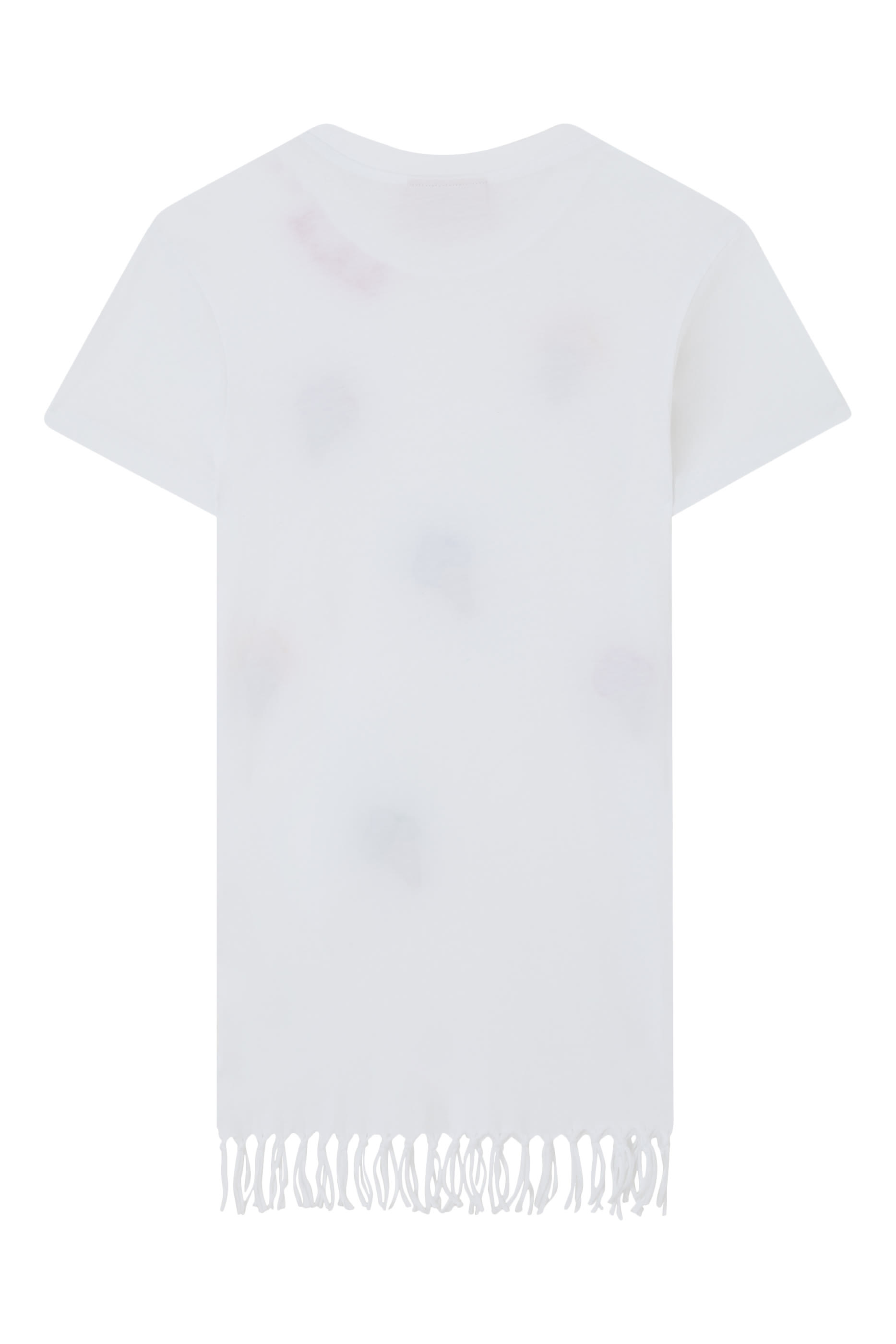 فستان مزين بشراشيب قطن للأطفال