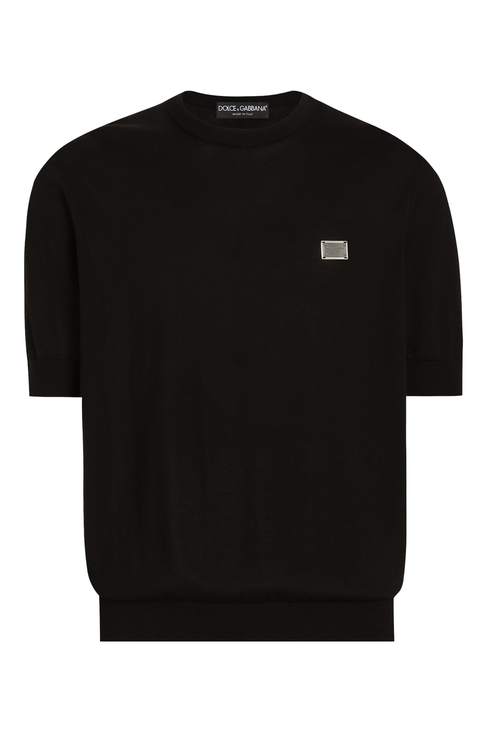 كنزة بياقة مستديرة قطن