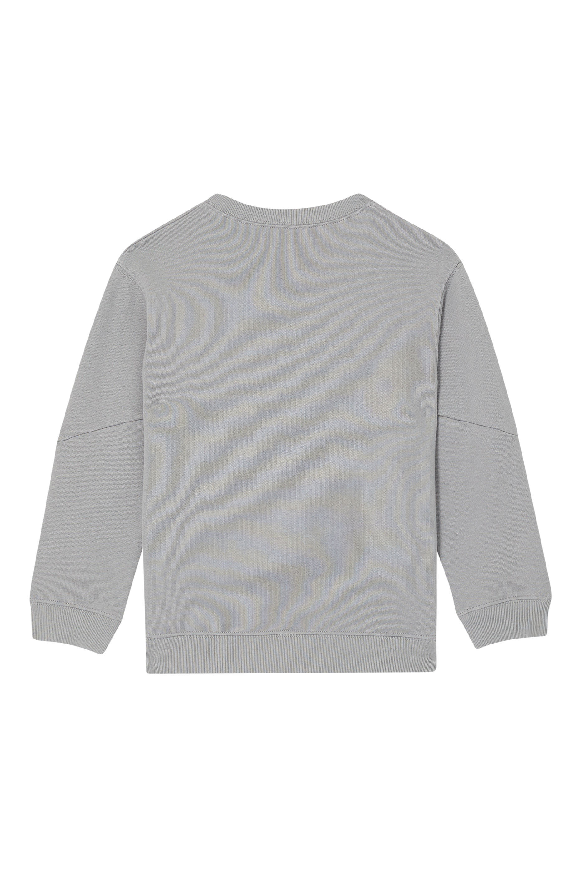 سويت شيرت قطن بارز الملمس بشعار الماركة