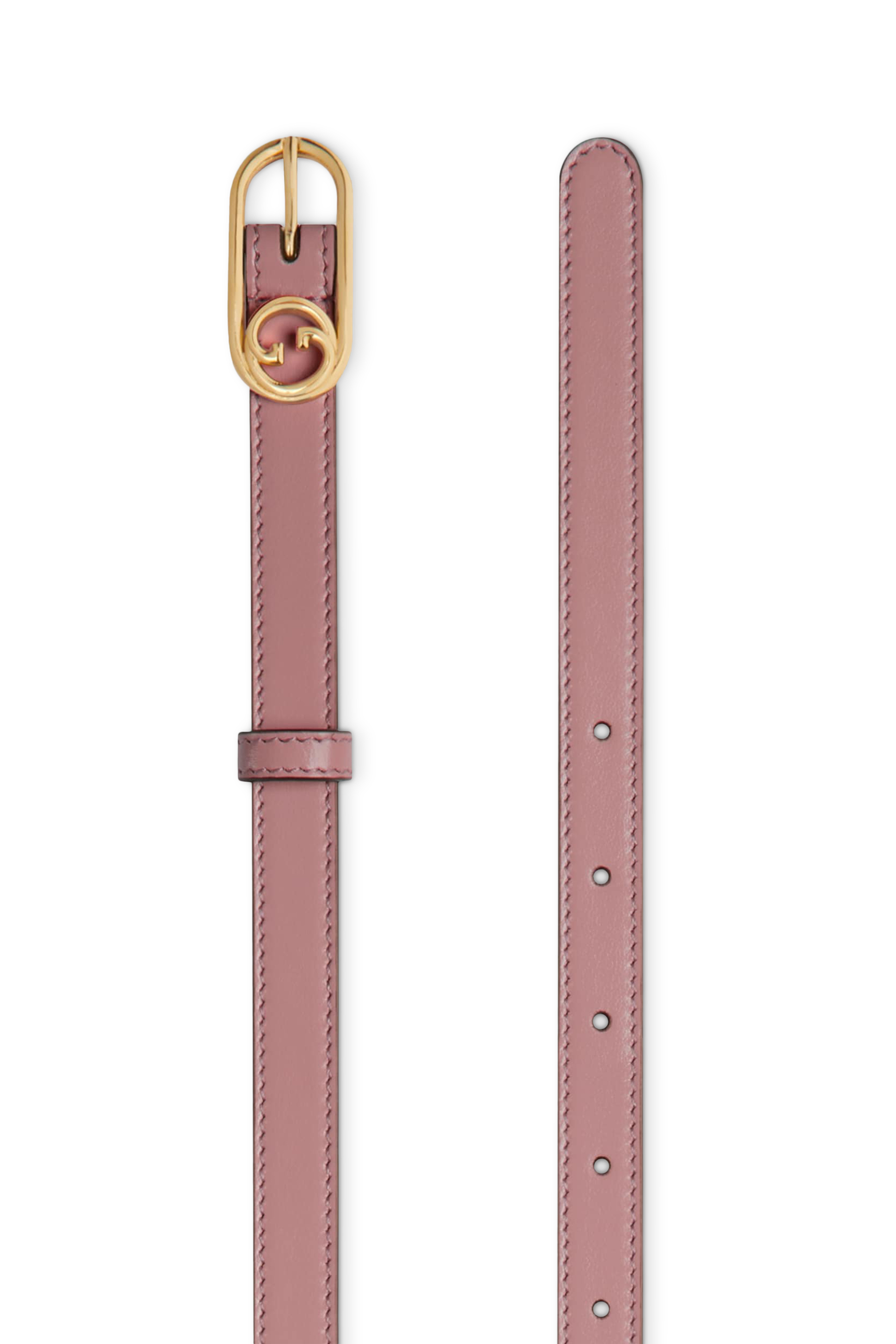 حزام رفيع بحرفي شعار الماركة متداخلين