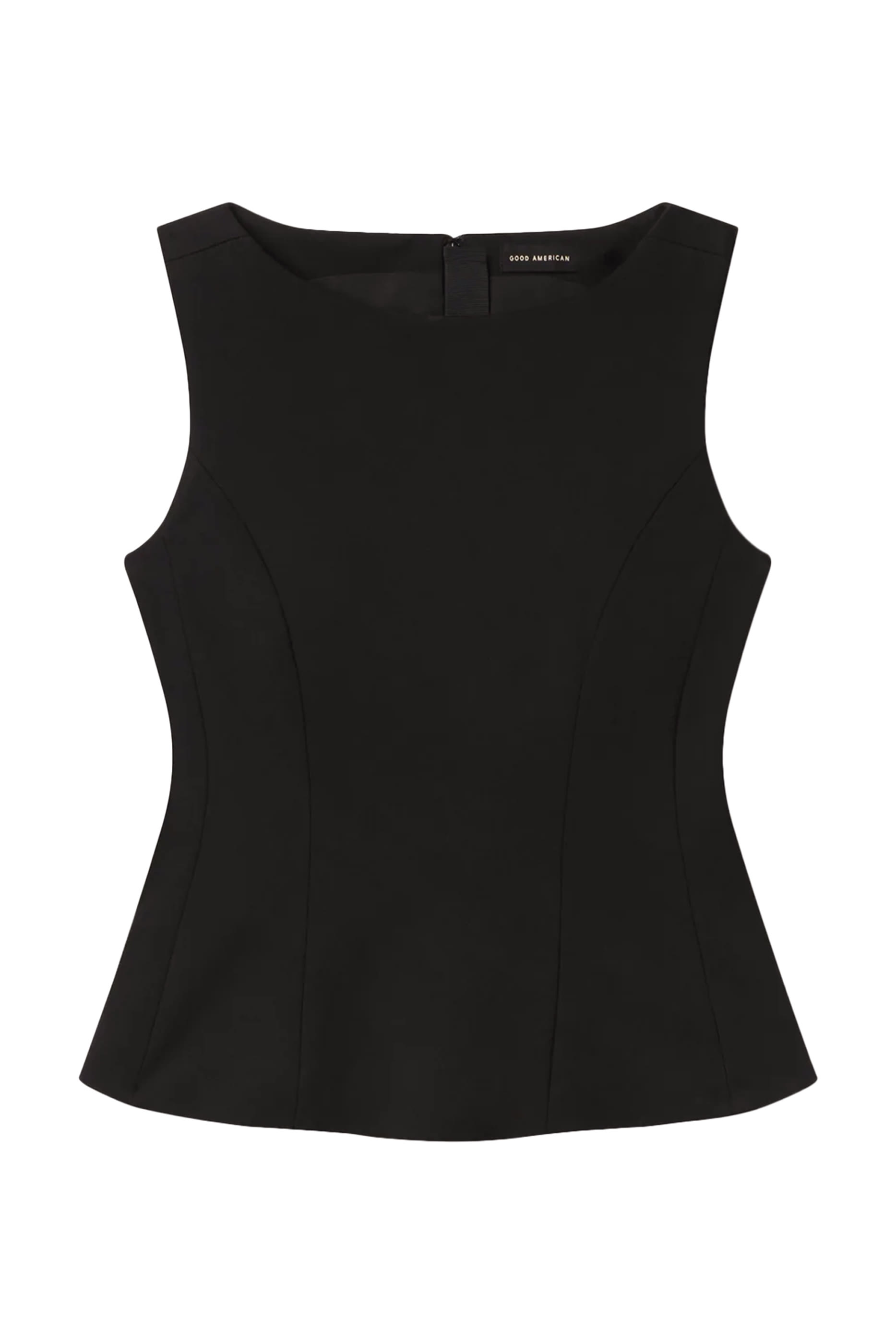 بلوزة بياقة مستقيمة بونتي مطاطي ناعم