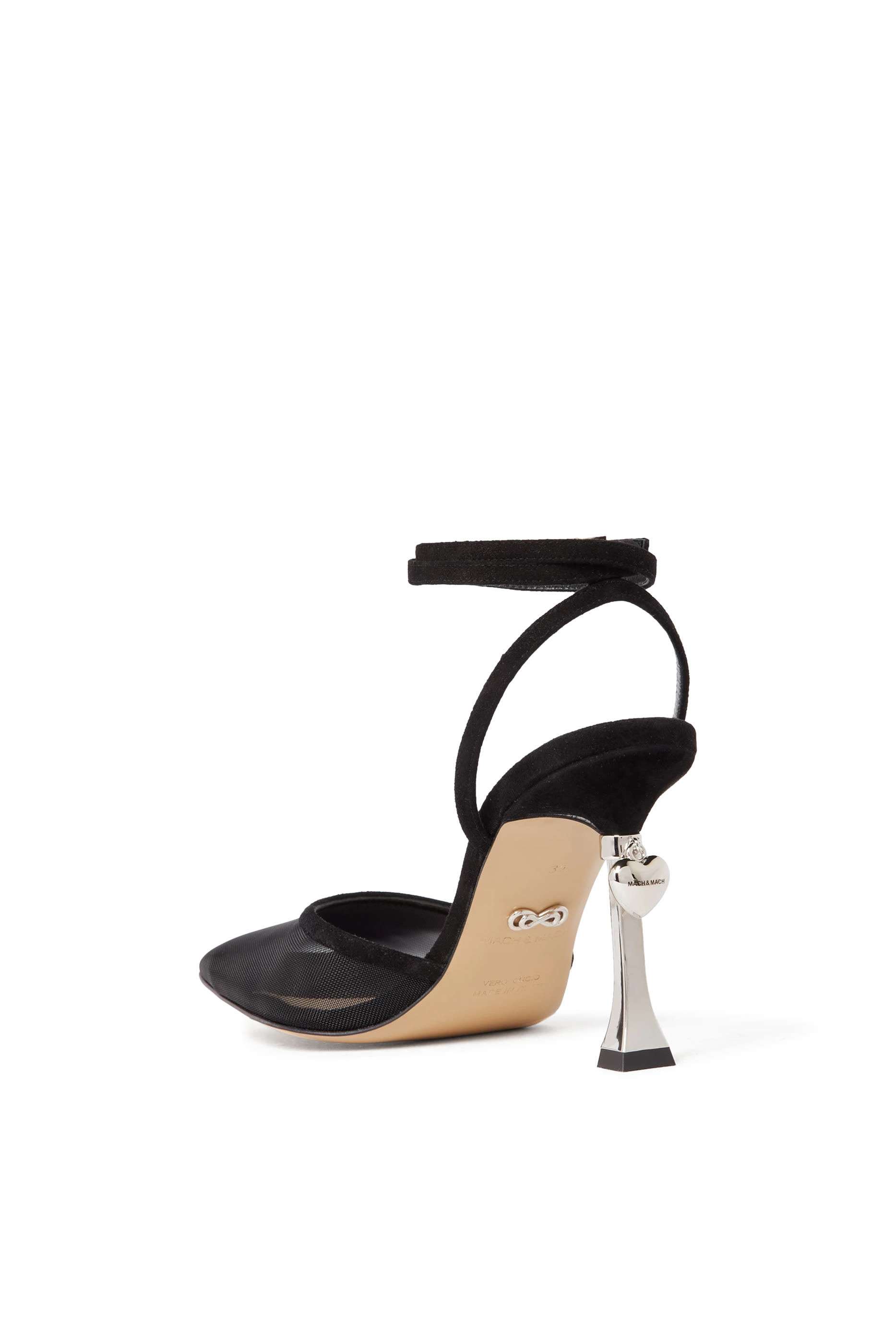 Puffy Heart Ring 95 Mesh Square Toe Sandals